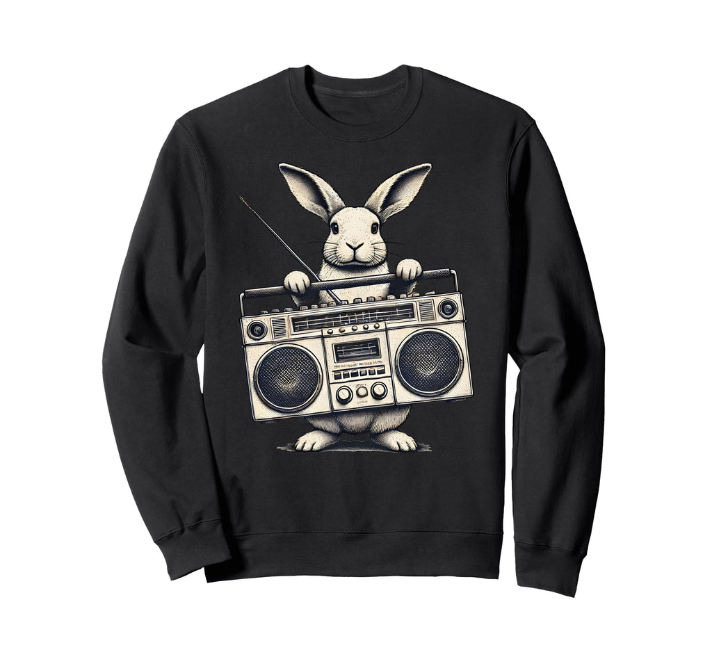 Hip Hop Easter Bunny Boombox Sweatshirt - Streetwear Style Men Women - T-Shirt, Sweatshirt, Hoodie