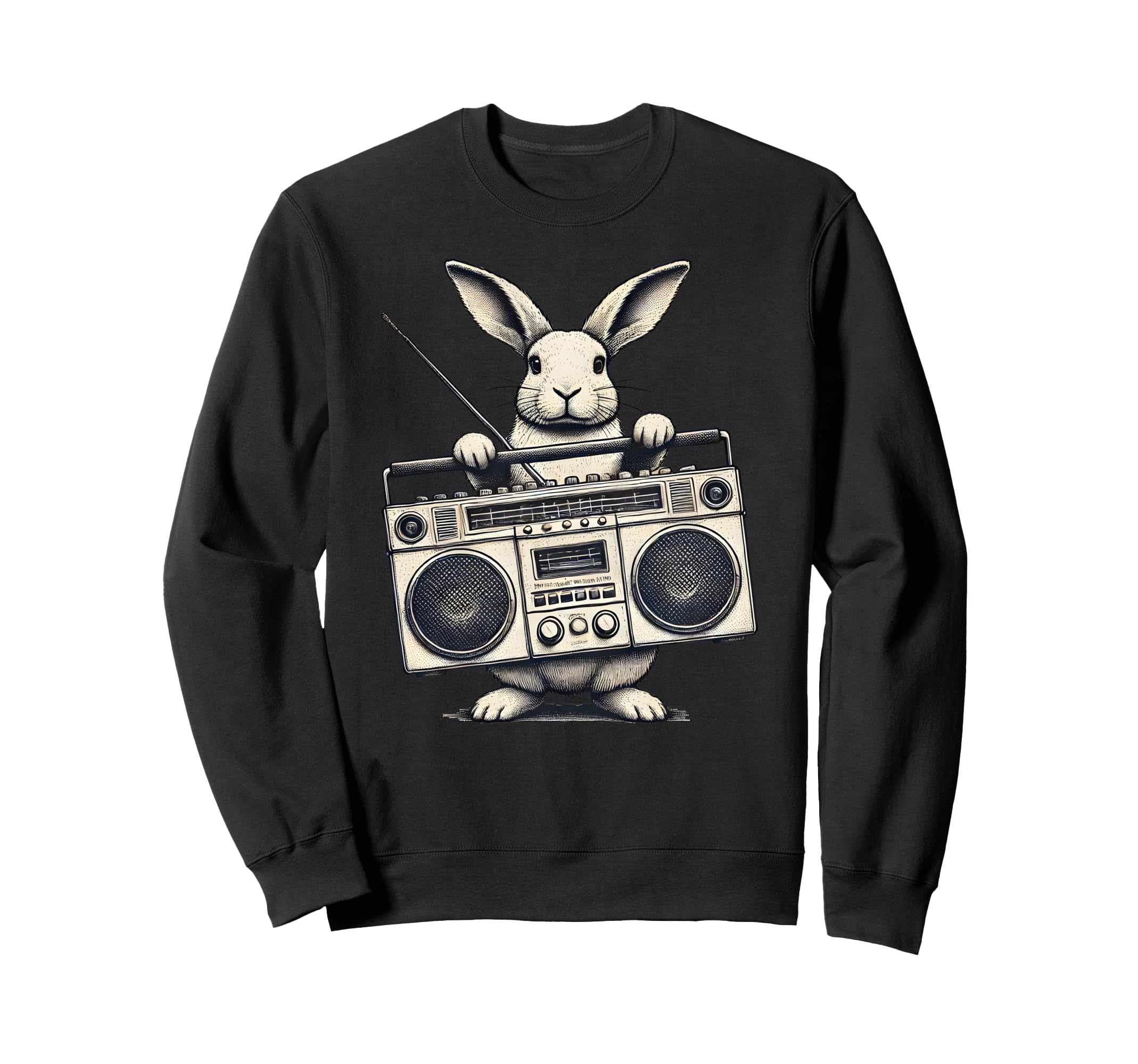 Hip Hop Easter Bunny Boombox Sweatshirt - Streetwear Style Men Women - T-Shirt, Sweatshirt, Hoodie