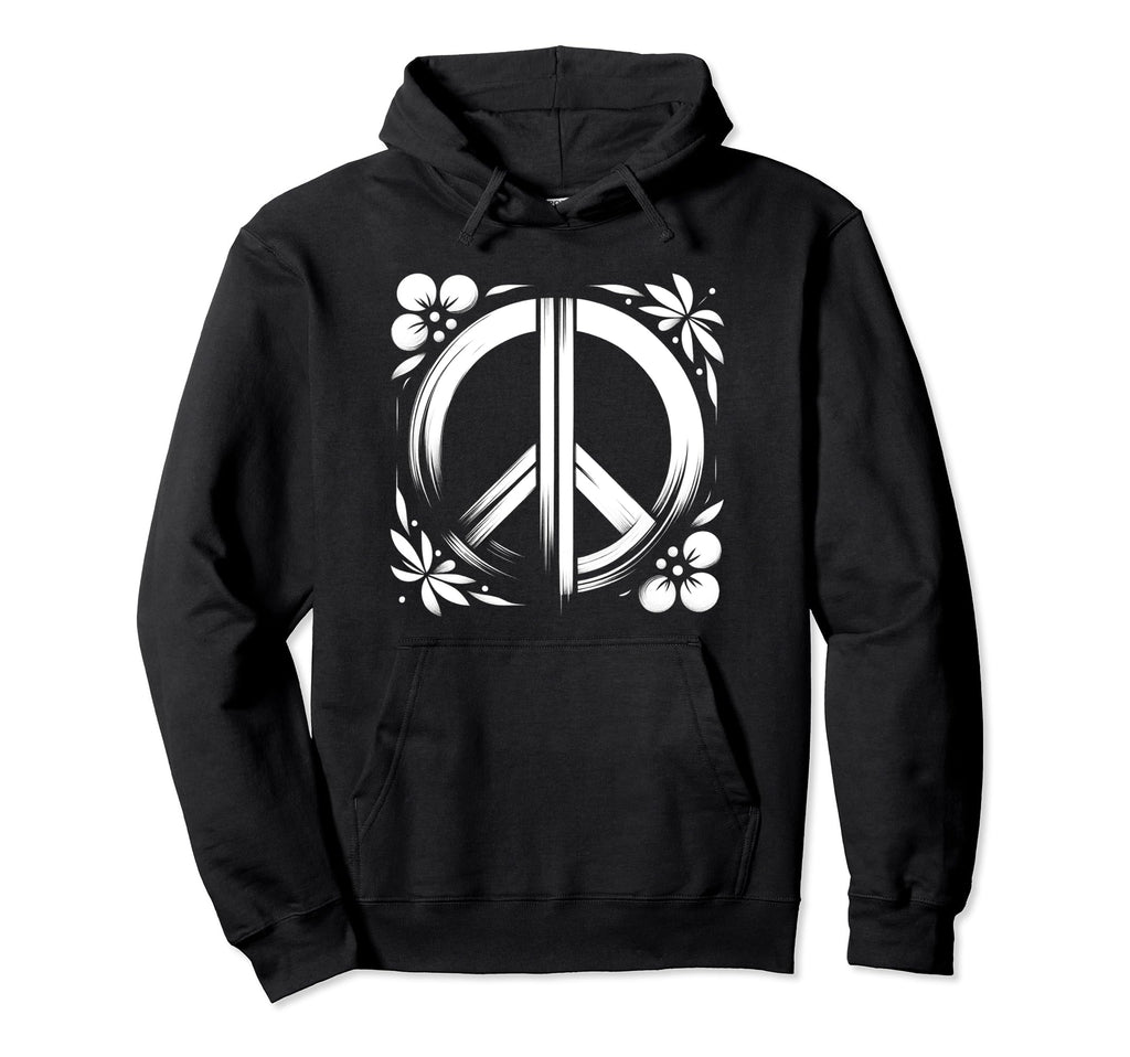 60S 70S Peace Love And Groovy Flower Hoodie - Fun Novelty Design Unisex - T-Shirt, Sweatshirt, Hoodie