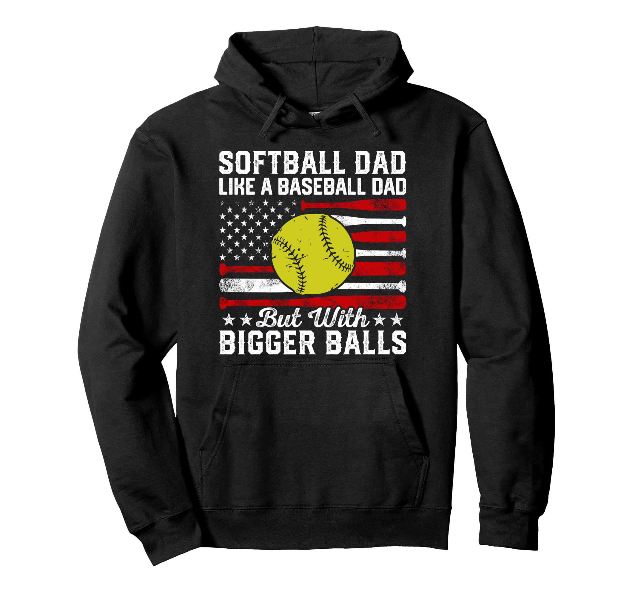 Softball Dad Like Baseball Dad Hoodie - Casual Everyday Wear for Adults - T-Shirt, Sweatshirt, Hoodie