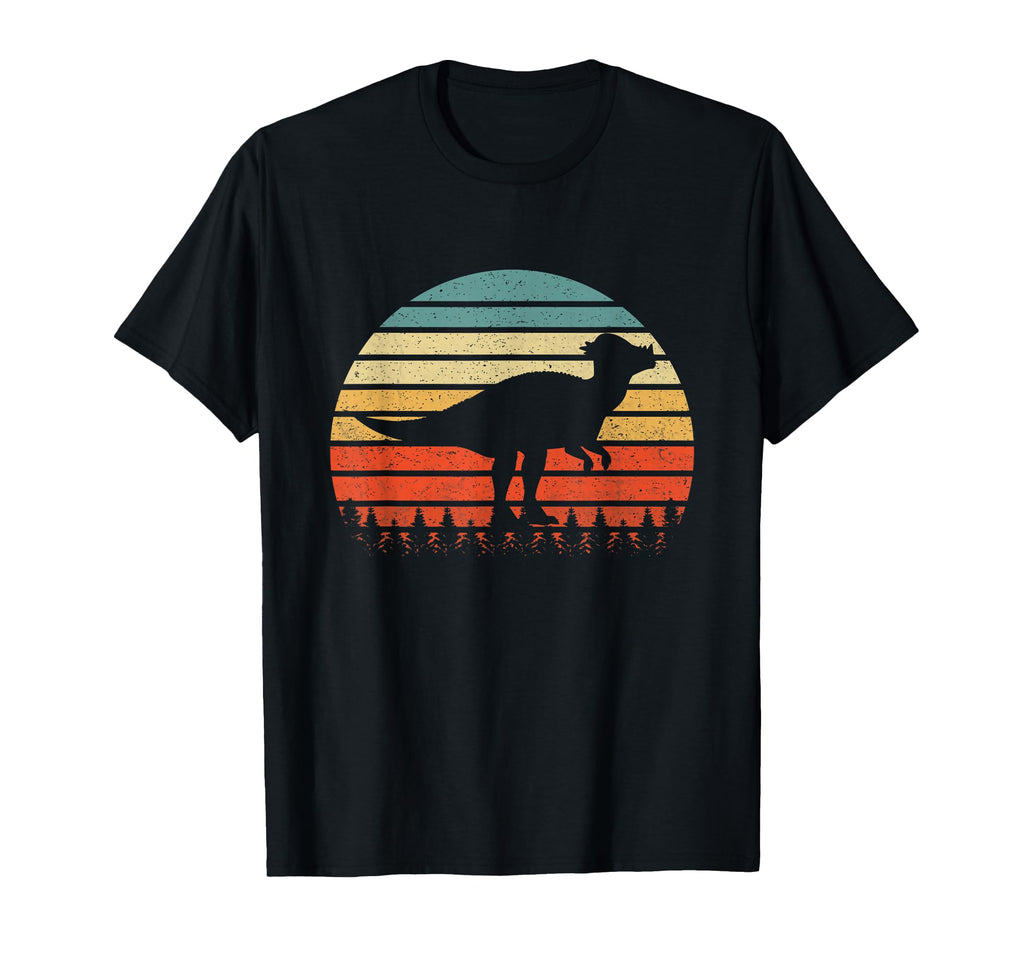 Pachycephalosaurus Dinosaurus Sunset T-Shirt - Graphic Print Unisex - T-Shirt, Sweatshirt, Hoodie