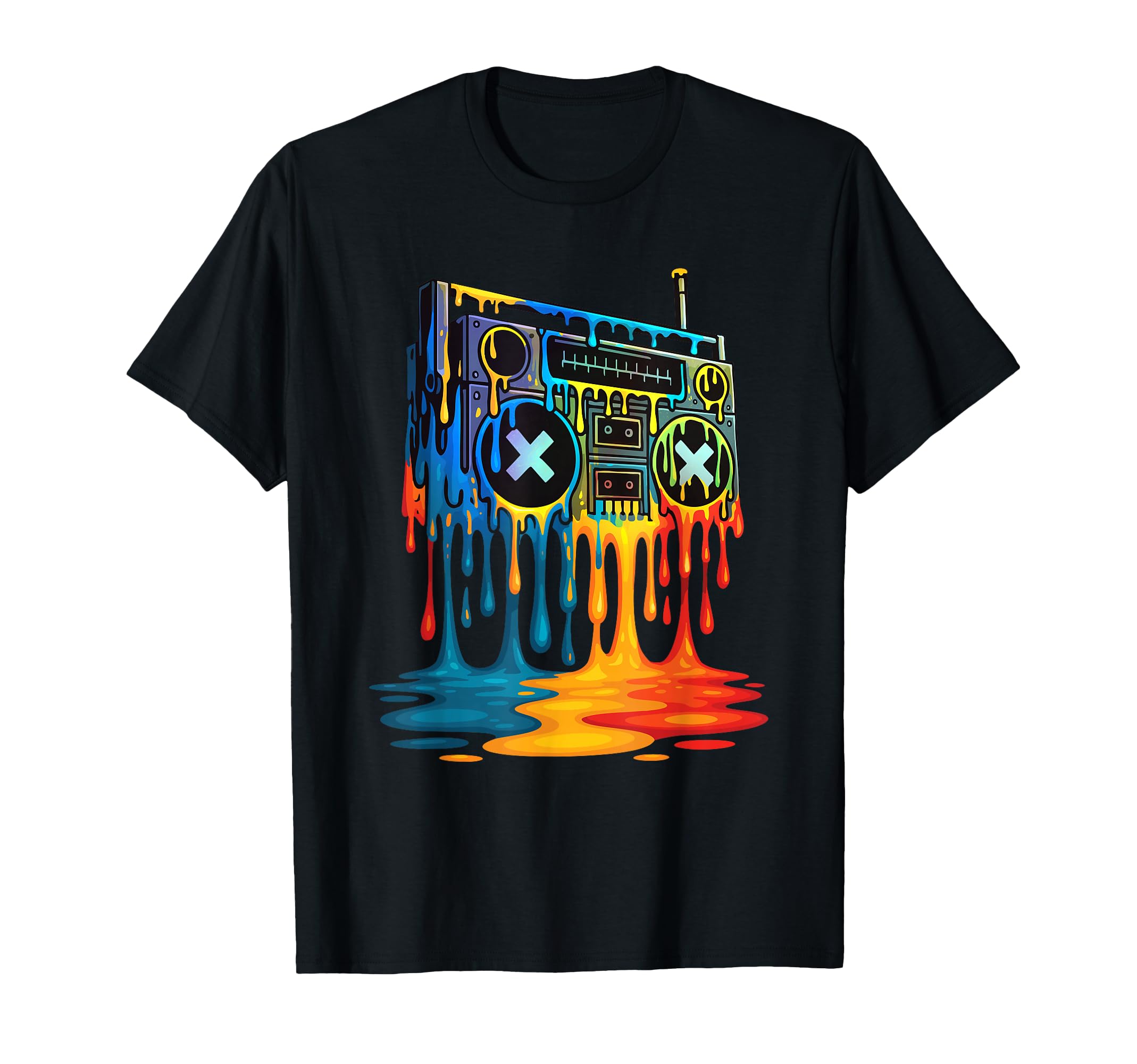 Dripping Paint Boombox 80S 90S Old T-Shirt - Aesthetic Graphic for Adults - T-Shirt, Sweatshirt, Hoodie