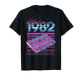 1982 Cassette Tape Stripes T-Shirt - Trendy Graphic Men Women - T-Shirt, Sweatshirt, Hoodie