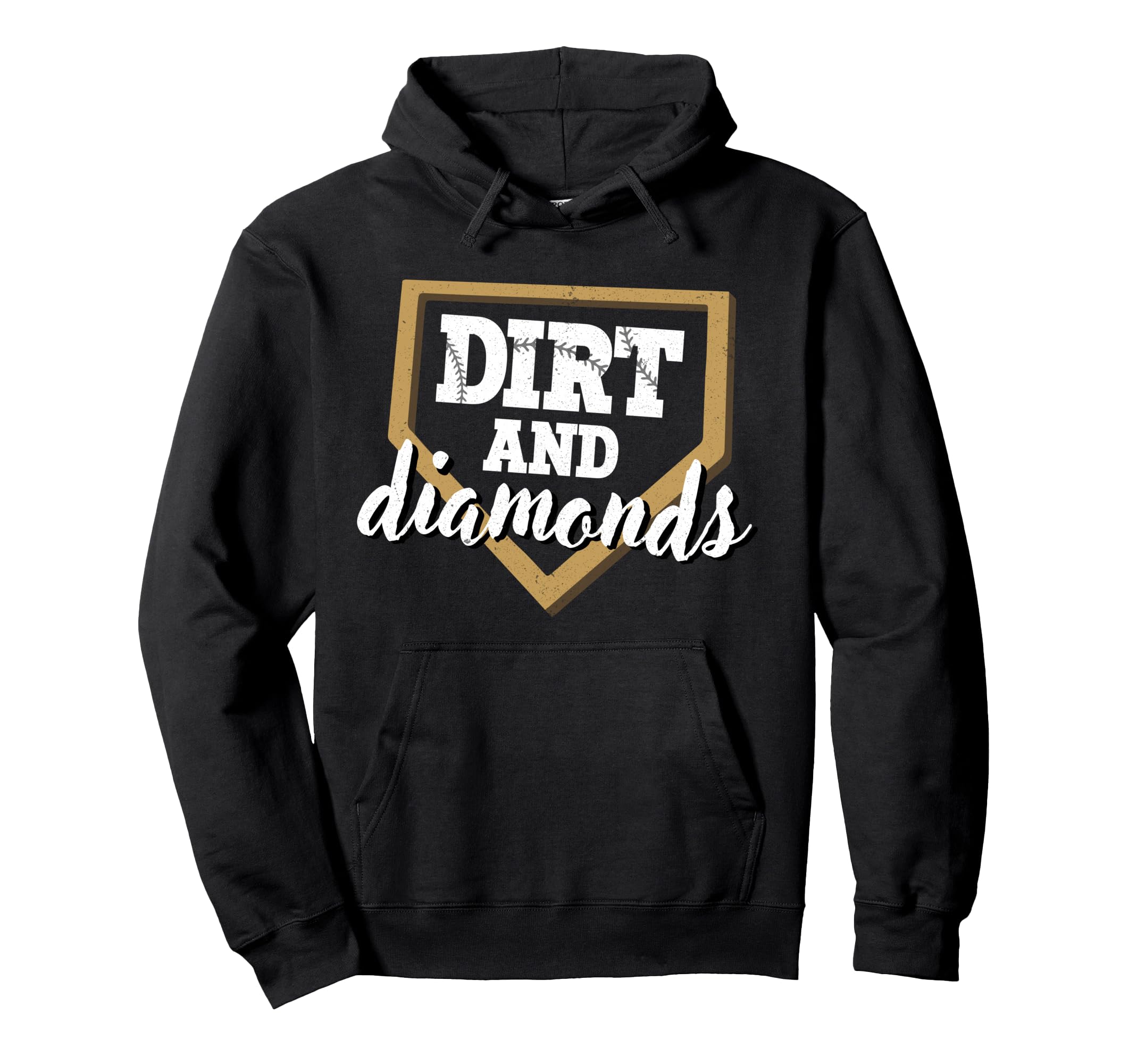 Dirt And Diamonds Baseball Lover Hoodie - Minimalist Print for Adults - T-Shirt, Sweatshirt, Hoodie