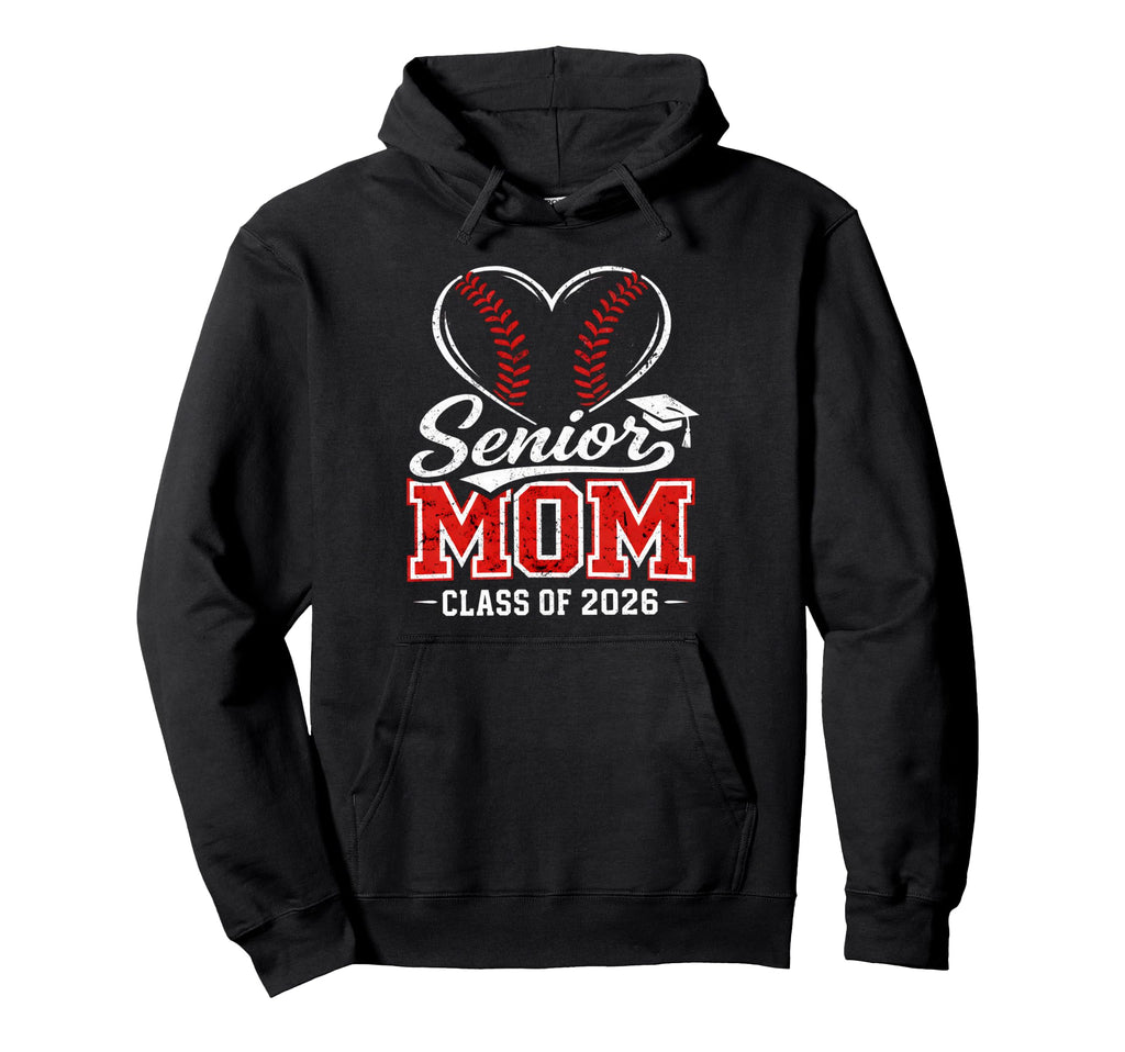Senior Mom 2026 Final Inning Baseball Hoodie - Graphic Print for Adults - T-Shirt, Sweatshirt, Hoodie