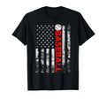 American Flag Baseball Team Baseball T-Shirt - Novelty Apparel Men Women - T-Shirt, Sweatshirt, Hoodie