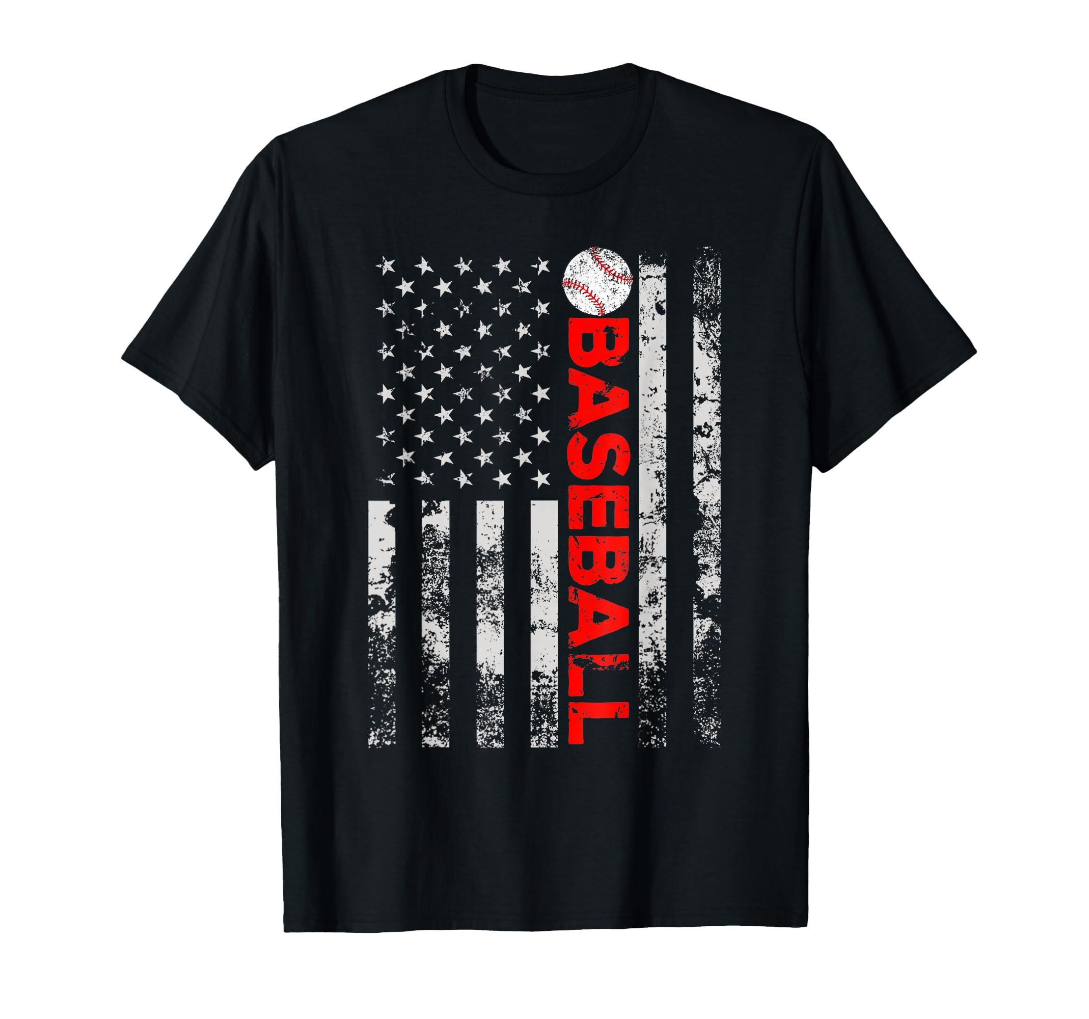 American Flag Baseball Team Baseball T-Shirt - Novelty Apparel Men Women - T-Shirt, Sweatshirt, Hoodie
