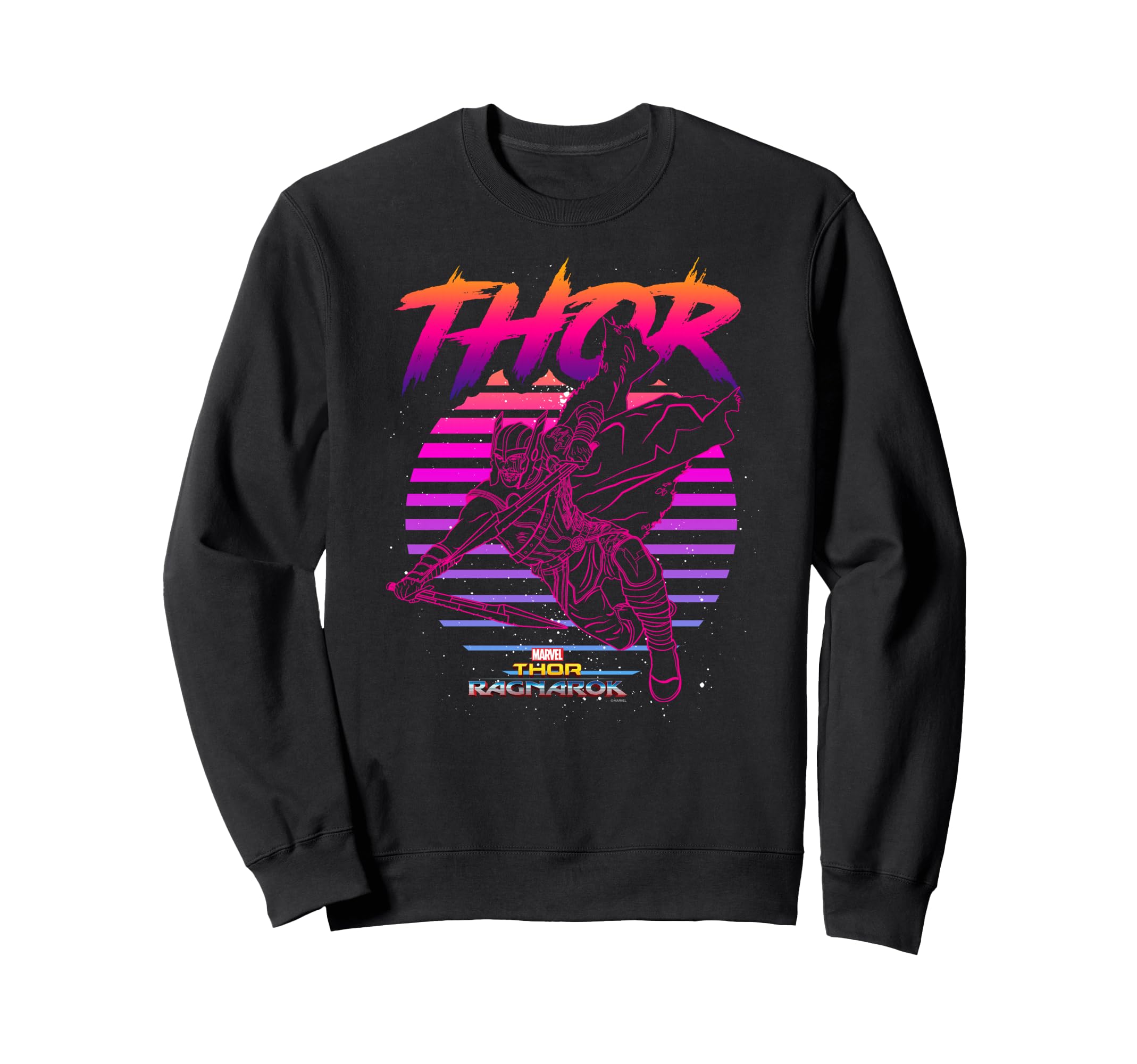 Marvel Thor Ragnarok 80S Sunset Sweatshirt - Graphic Print Men Women - T-Shirt, Sweatshirt, Hoodie