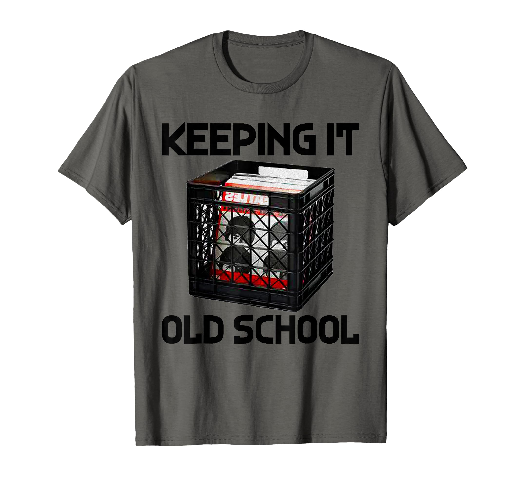 Keeping It Old School Vinyl Record T-Shirt - Unique Graphic Men Women - T-Shirt, Sweatshirt, Hoodie
