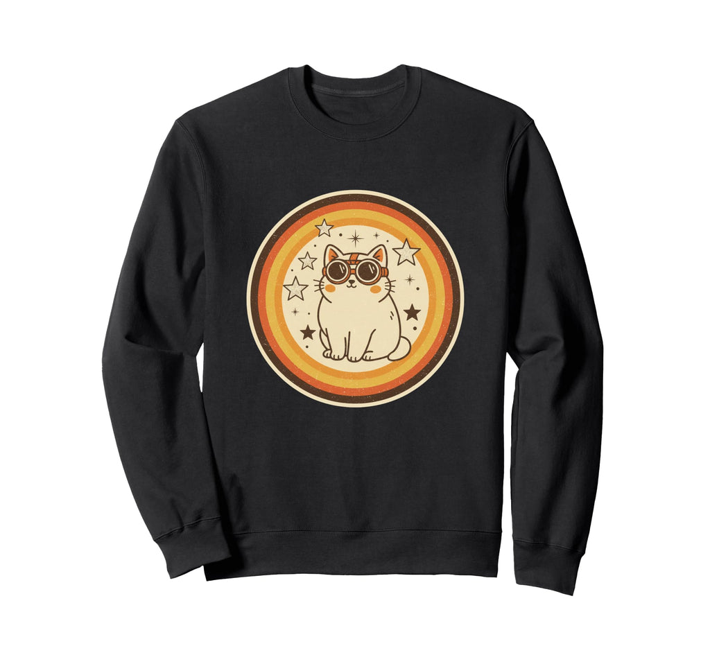 Cat 90S Aesthetic Streetwear Scary Sweatshirt - Novelty Apparel for Adults - T-Shirt, Sweatshirt, Hoodie