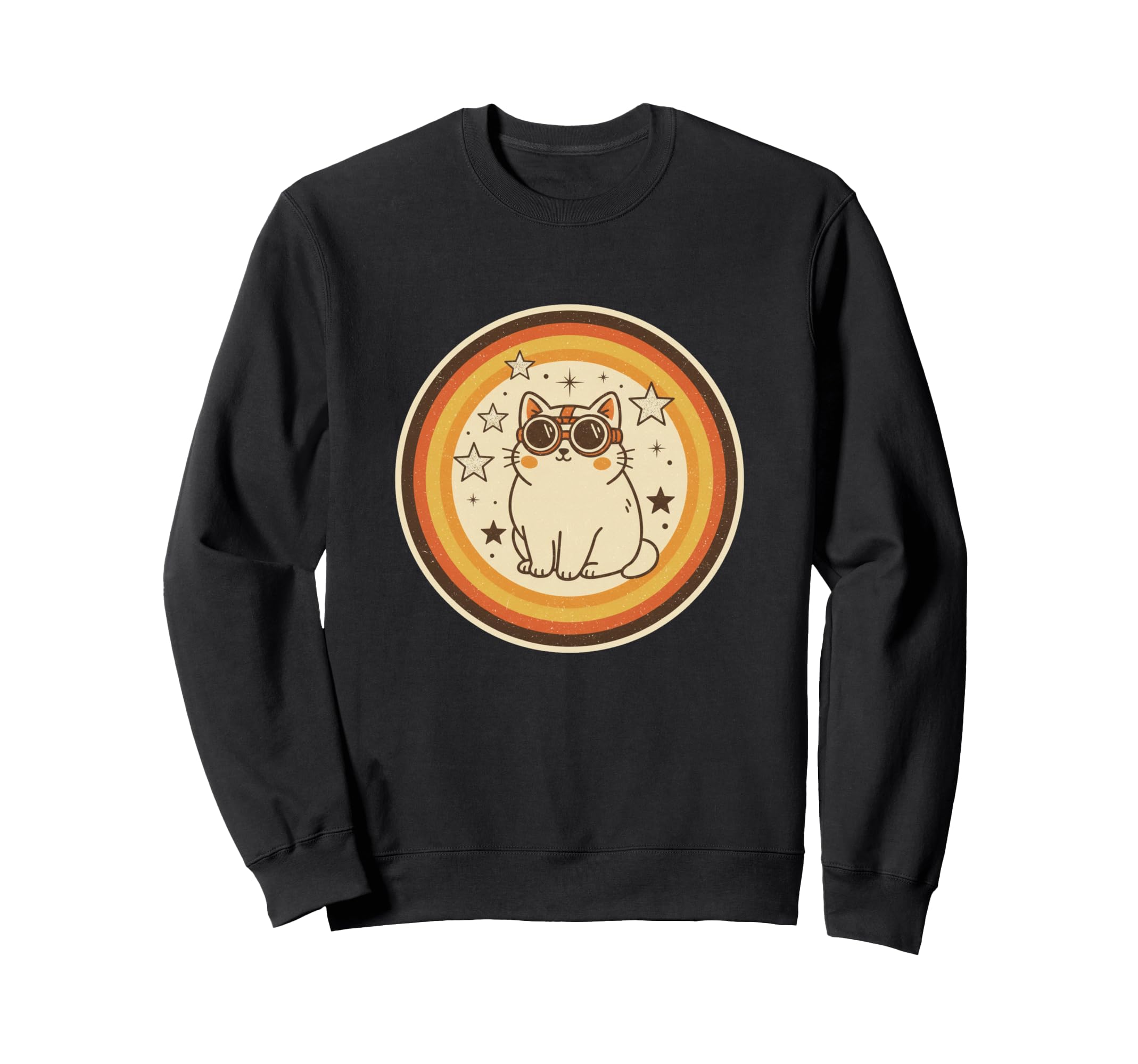 Cat 90S Aesthetic Streetwear Scary Sweatshirt - Novelty Apparel for Adults - T-Shirt, Sweatshirt, Hoodie