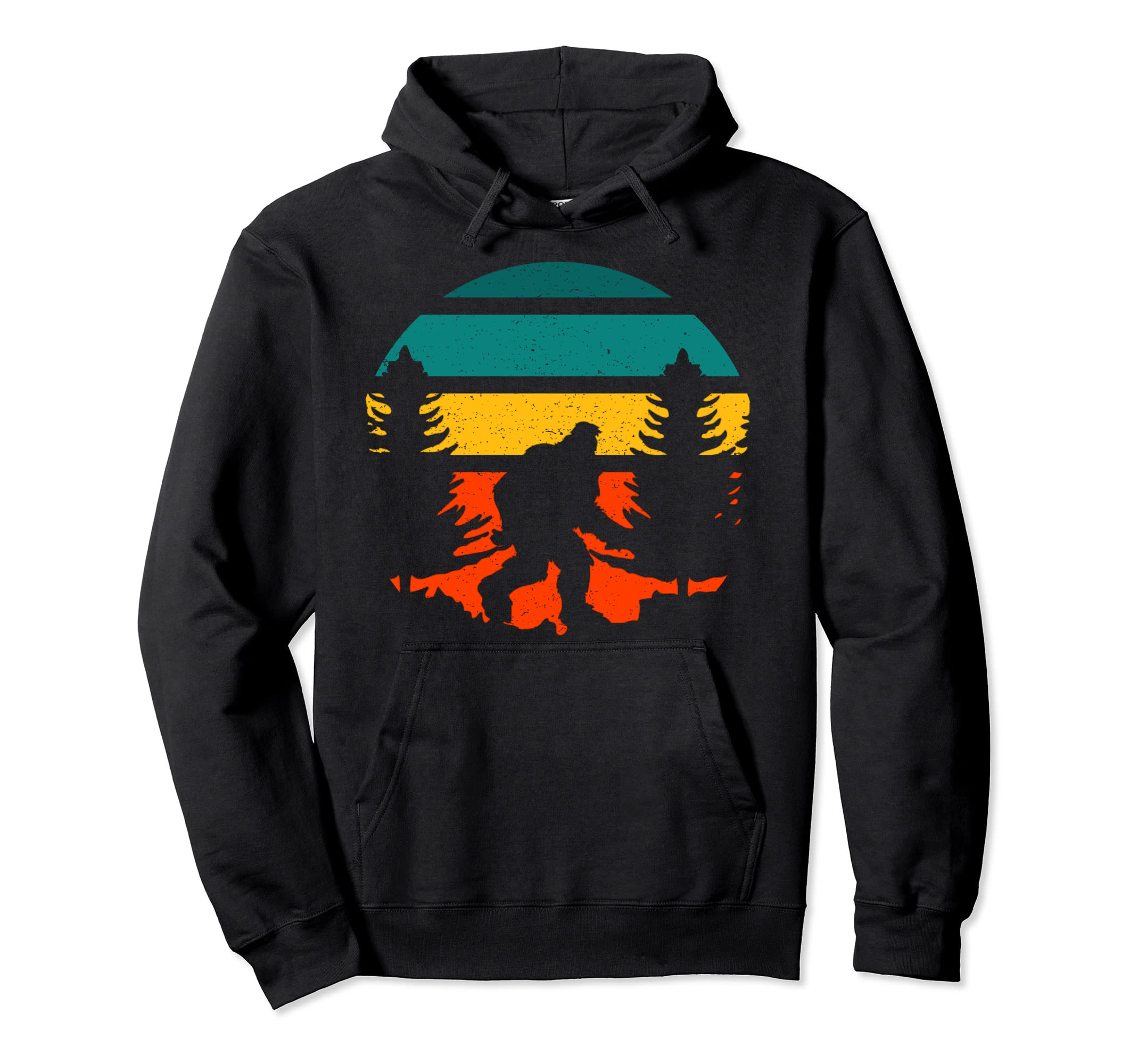 Bigfoot Sunset Silhouette Hoodie - Streetwear Style for Adults - T-Shirt, Sweatshirt, Hoodie