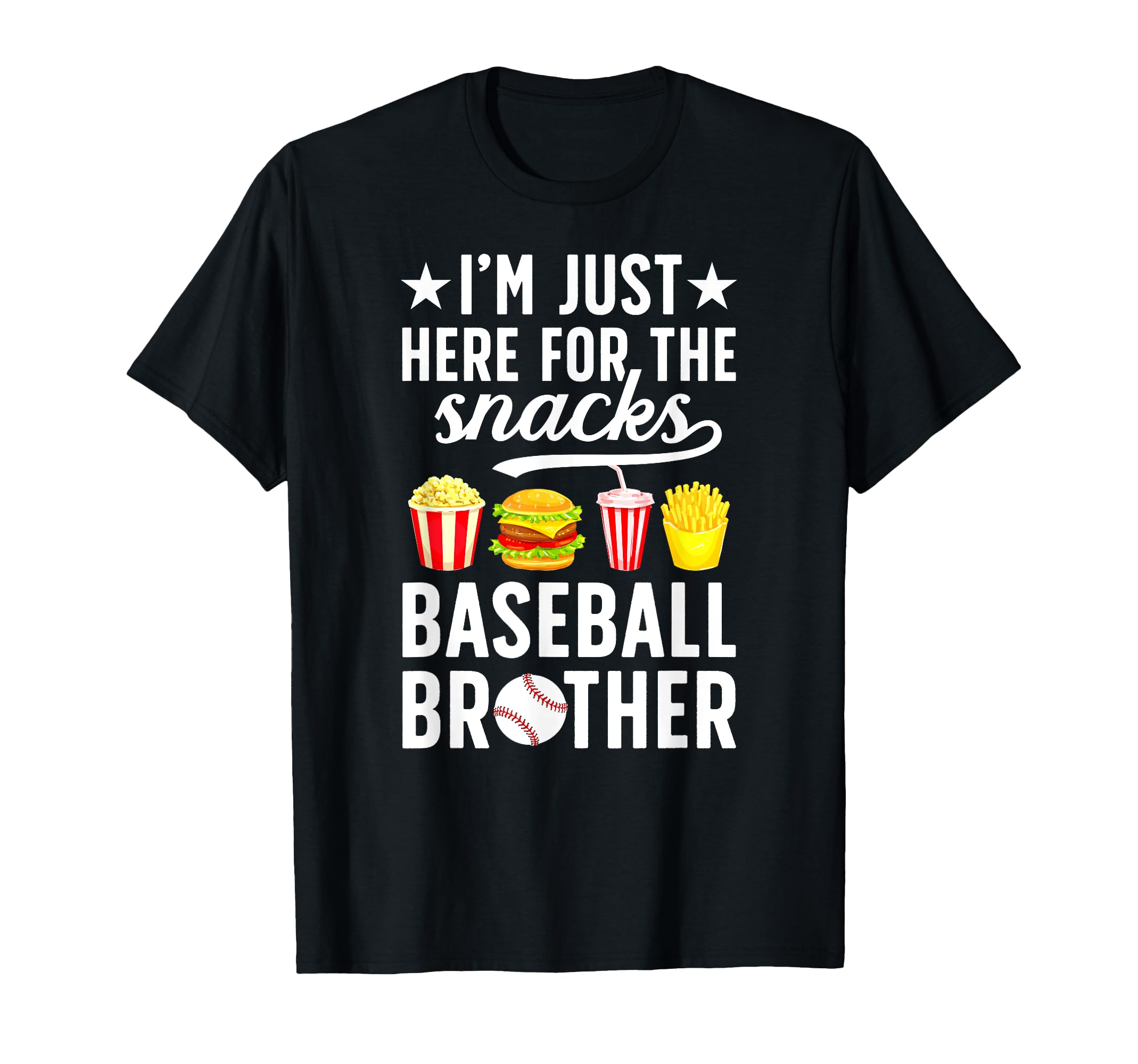 Here Snacks Baseball Brother T-Shirt - Aesthetic Graphic for Adults - T-Shirt, Sweatshirt, Hoodie