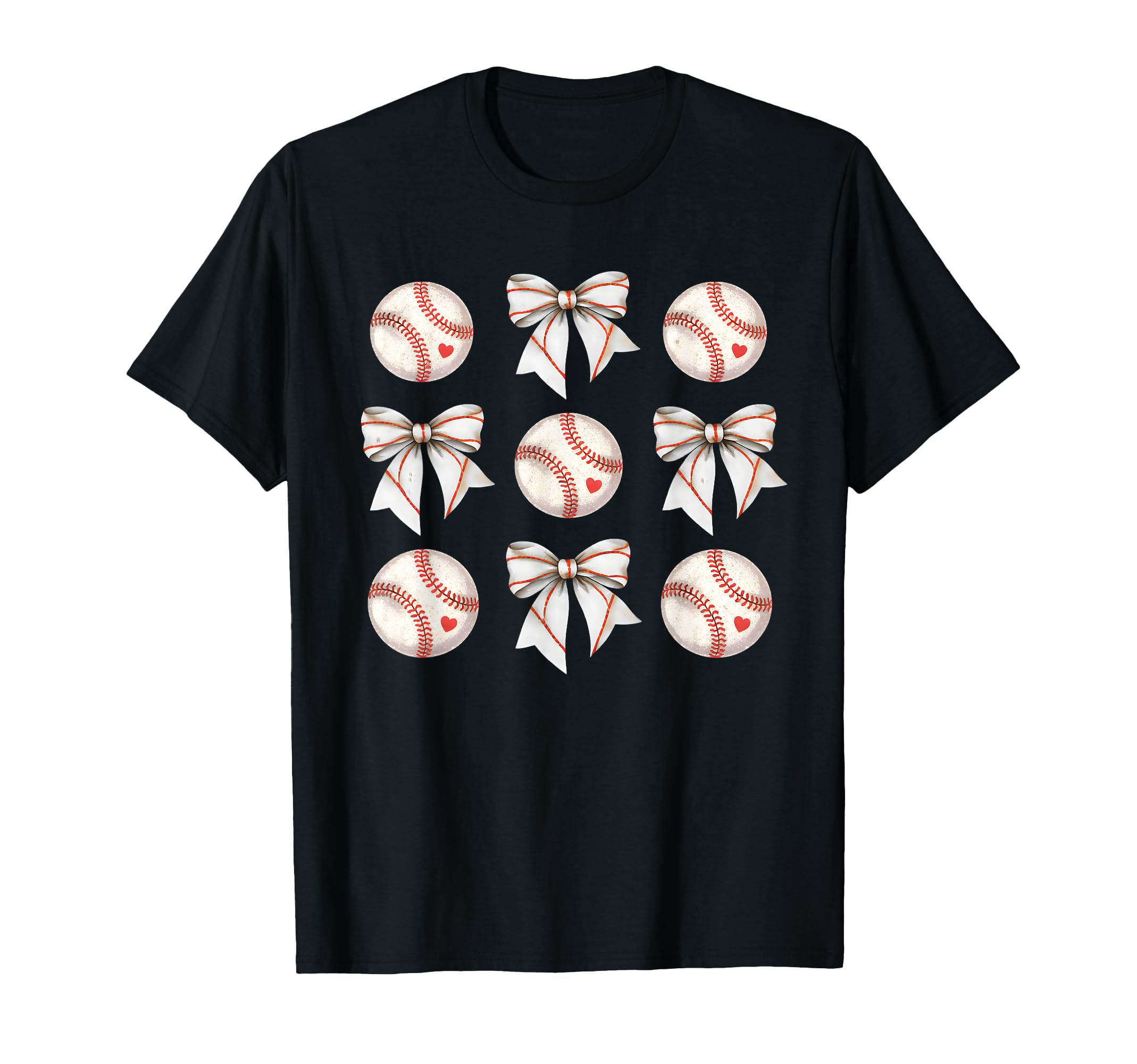 Baseball Sister Mom Coquette Bow T-Shirt - Aesthetic Graphic Men Women - T-Shirt, Sweatshirt, Hoodie
