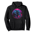 Elephant Vaporwave Aesthetic Synthwave Hoodie - Minimalist Print Unisex - T-Shirt, Sweatshirt, Hoodie