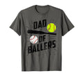 Dad Ballers Funny Baseball Softball T-Shirt - Minimalist Print Men Women - T-Shirt, Sweatshirt, Hoodie