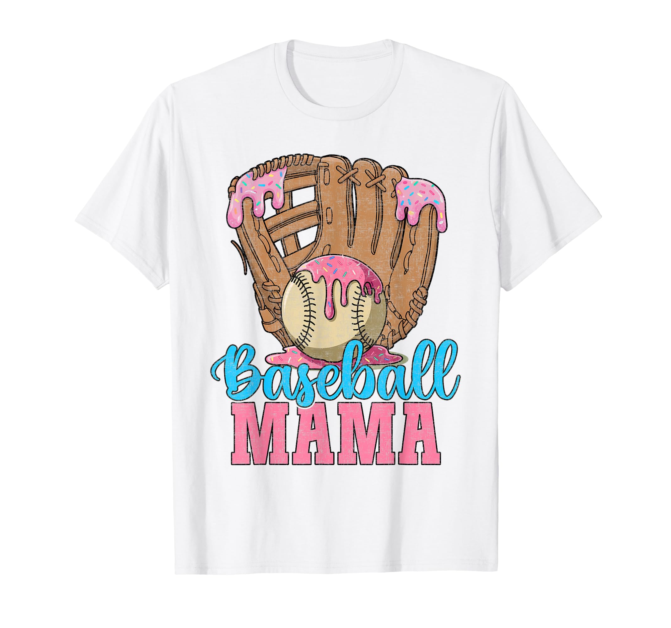 Baseball Mama Funny Game Day Ice Cream T-Shirt - Streetwear Style Unisex - T-Shirt, Sweatshirt, Hoodie