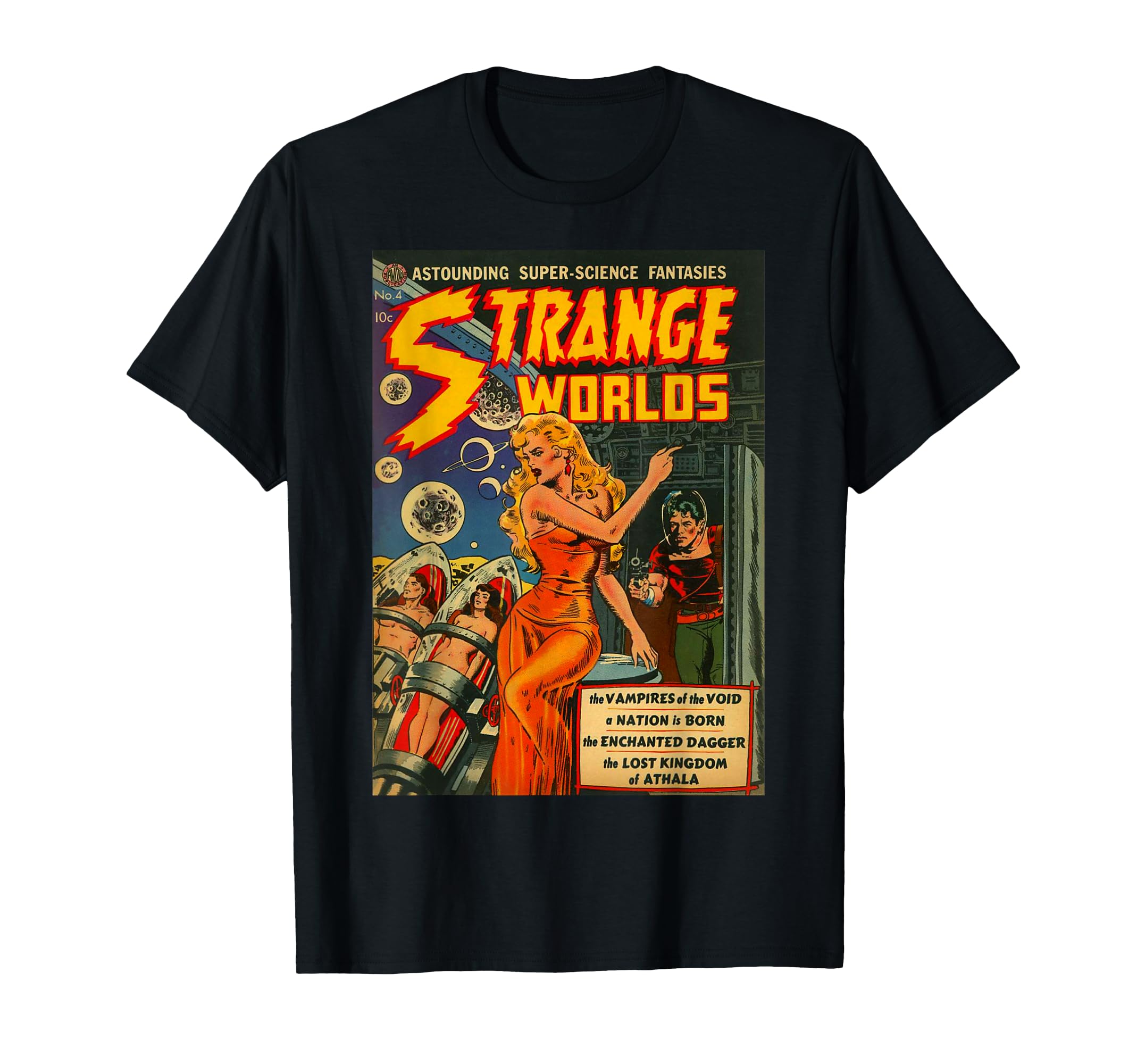 Sci Fi Pin Up Science Fiction Horror T-Shirt - Trendy Graphic for Adults - T-Shirt, Sweatshirt, Hoodie