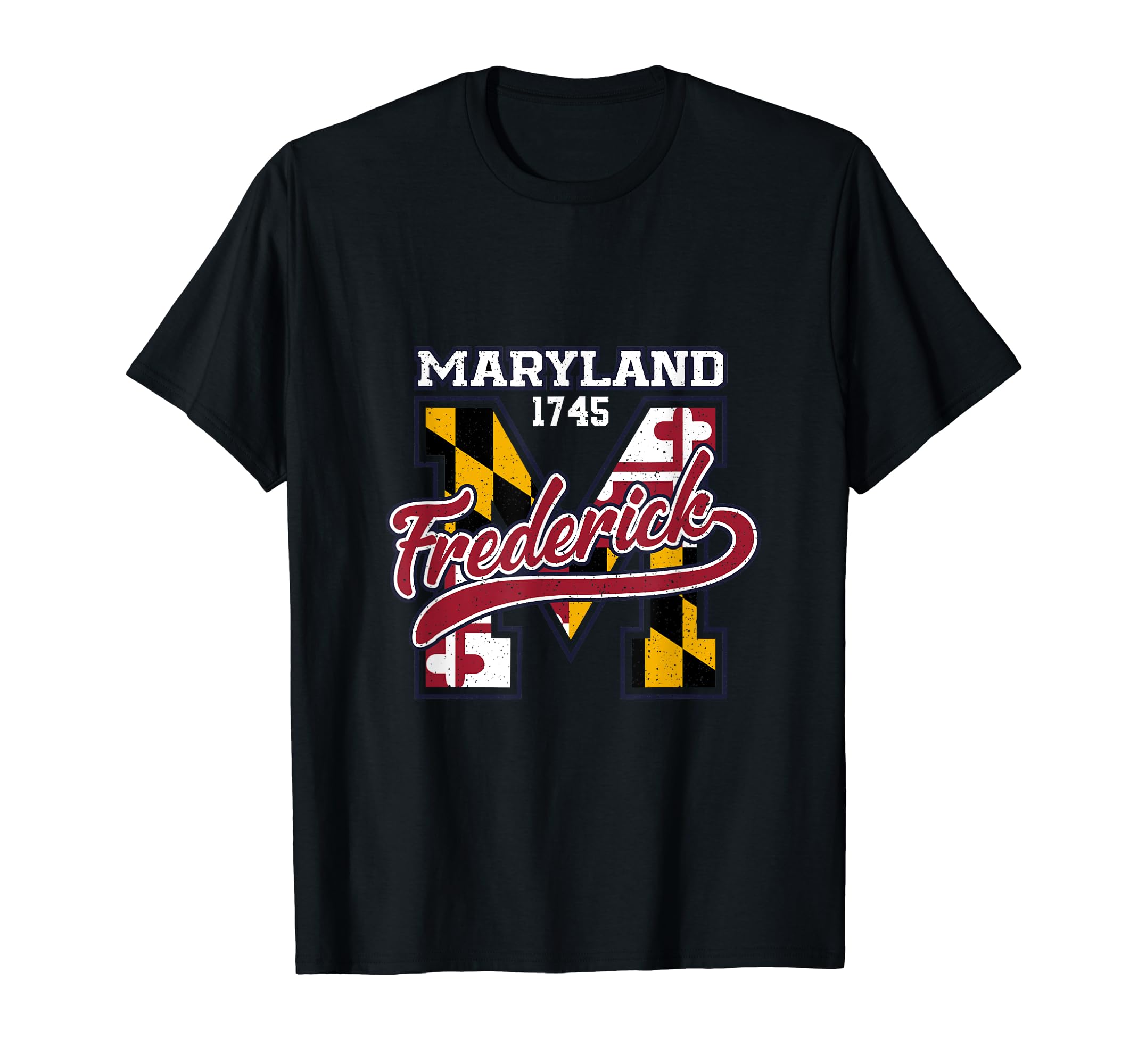 Frederick Maryland Flag Athletic Sport T-Shirt - Trendy Graphic Men Women - T-Shirt, Sweatshirt, Hoodie