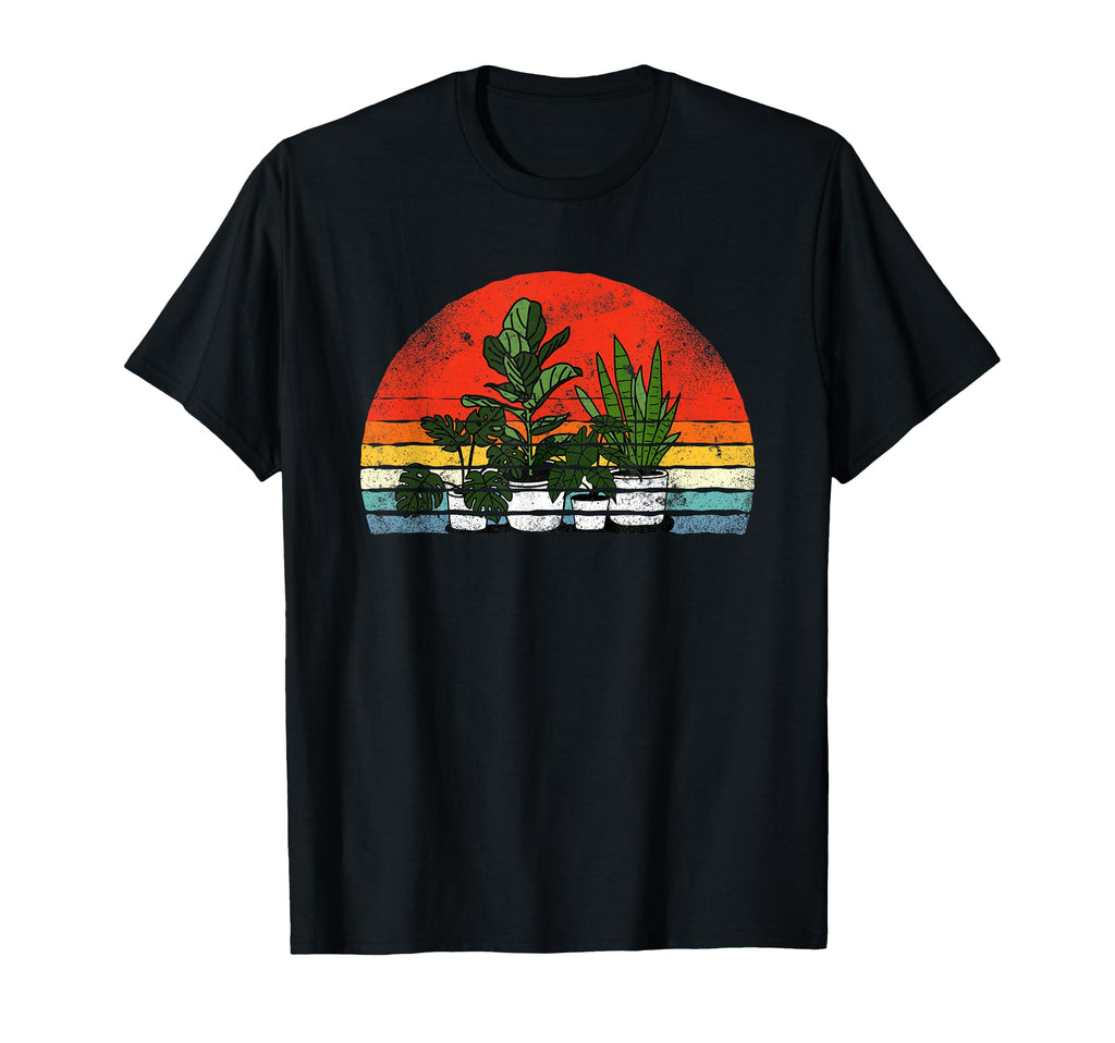 Gardening Potted Plant Sunset T-Shirt - Minimalist Print Men Women - T-Shirt, Sweatshirt, Hoodie