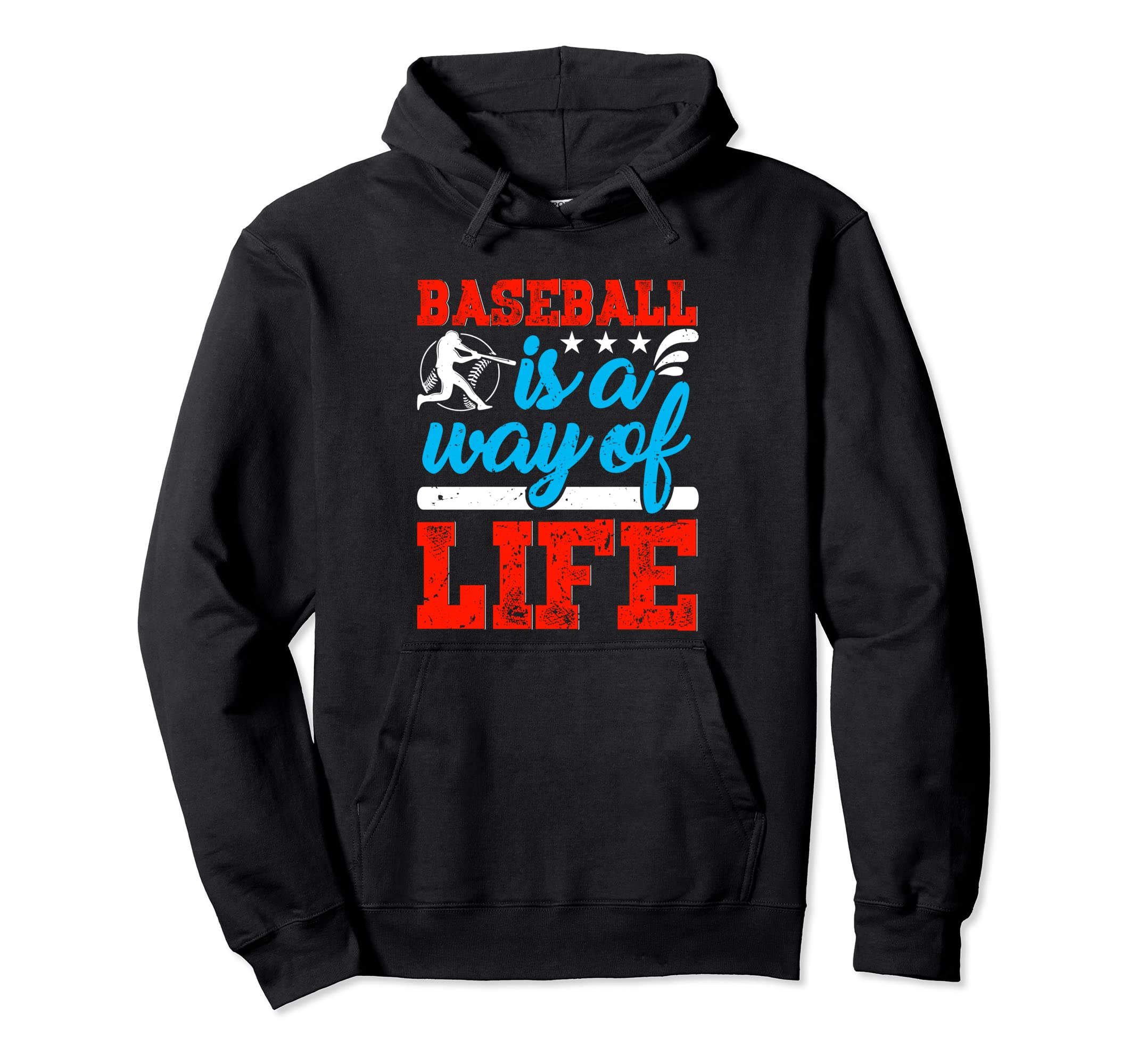 Baseball Is Way Life Baseball Player Hoodie - Custom Art Print Men Women - T-Shirt, Sweatshirt, Hoodie