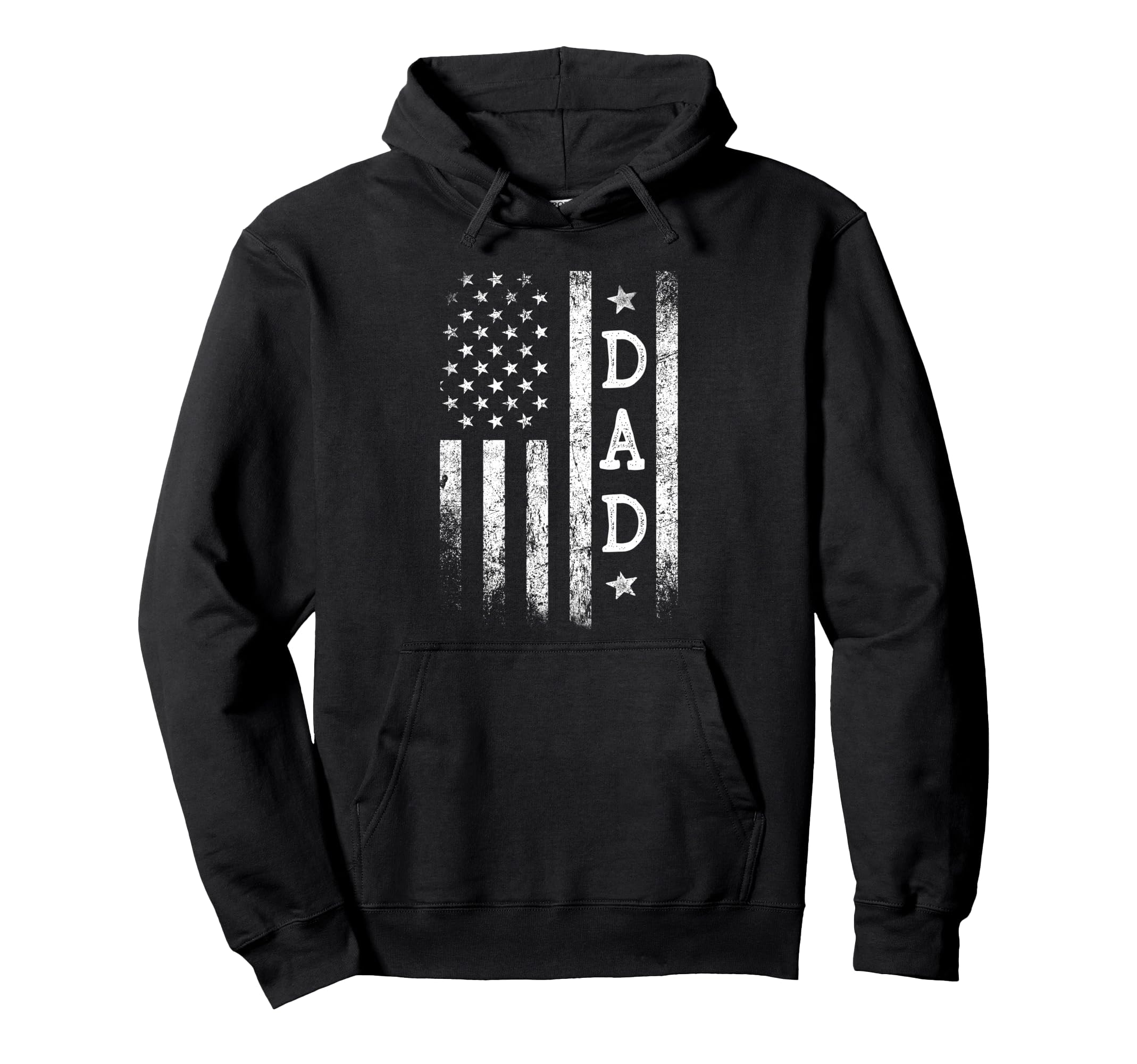 Dad American Flag Dad Gifts Patriotic Hoodie - Custom Art Print Men Women - T-Shirt, Sweatshirt, Hoodie