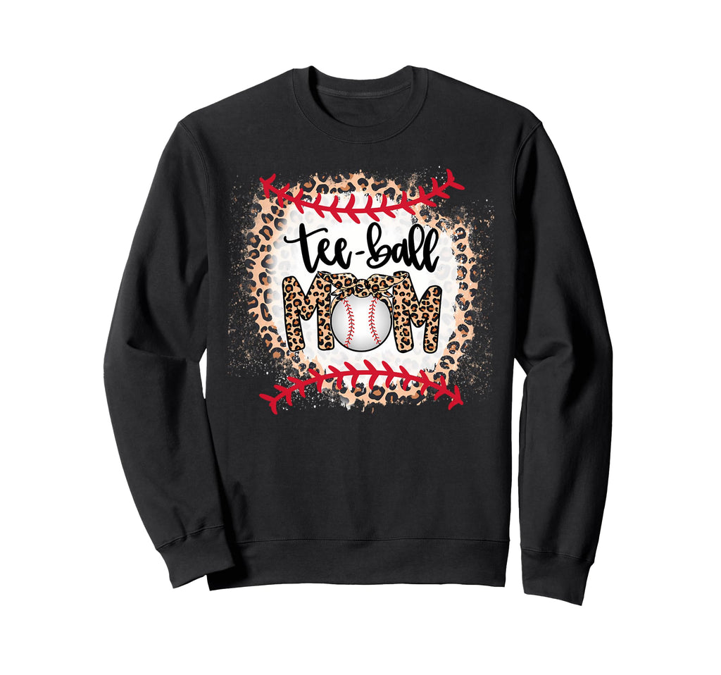 Ball Mom Leopard Baseball Funny Sweatshirt - Aesthetic Graphic Unisex - T-Shirt, Sweatshirt, Hoodie