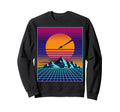 80S Vaporwave Outrun Sun 80 Sweatshirt - Unique Graphic Men Women - T-Shirt, Sweatshirt, Hoodie