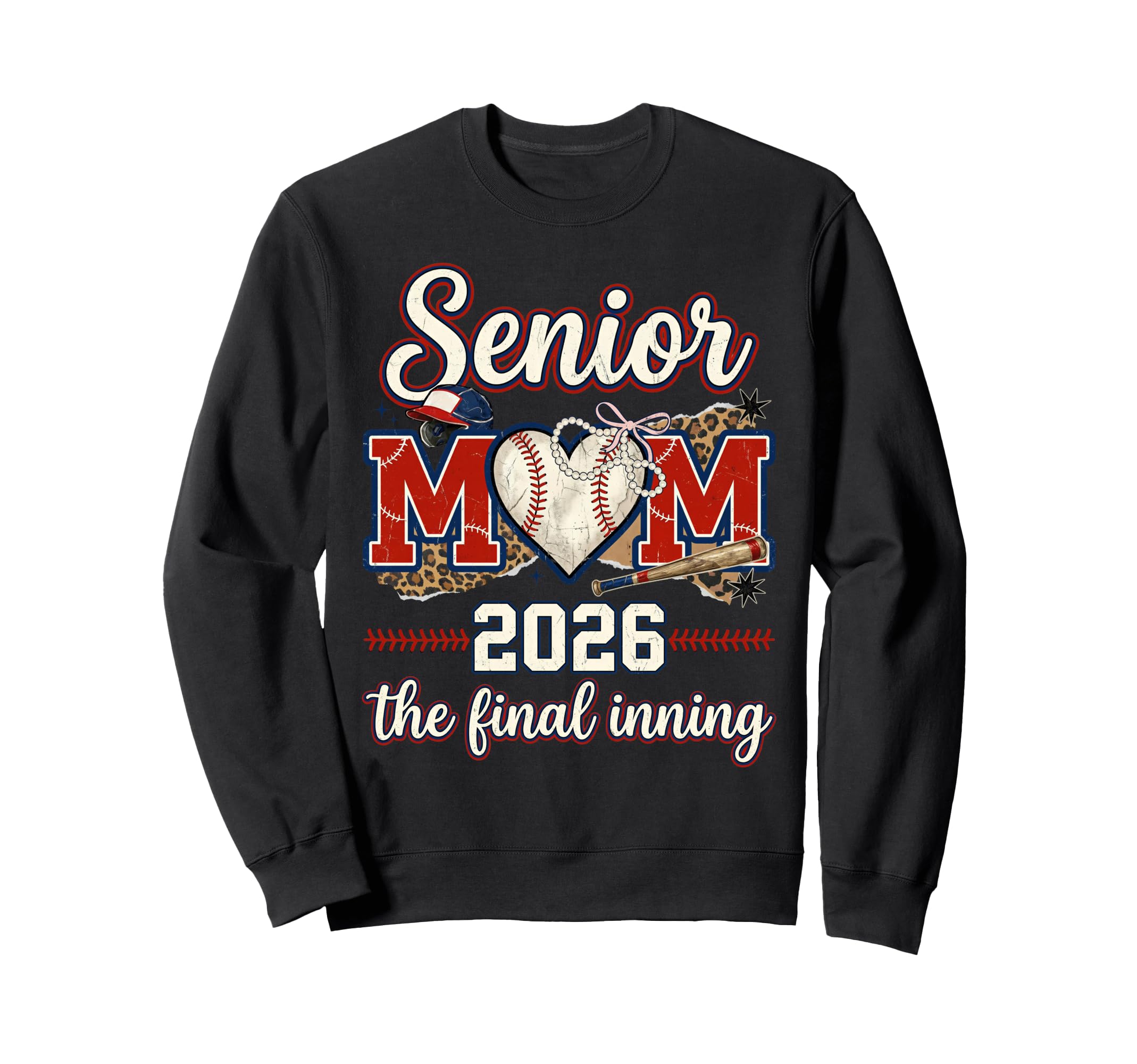 Senior Mom 2026 Baseball Final Sweatshirt - Aesthetic Graphic for Adults - T-Shirt, Sweatshirt, Hoodie