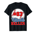 Baseball Baller Player Number 83 Mom Dad T-Shirt - Novelty Apparel Unisex - T-Shirt, Sweatshirt, Hoodie