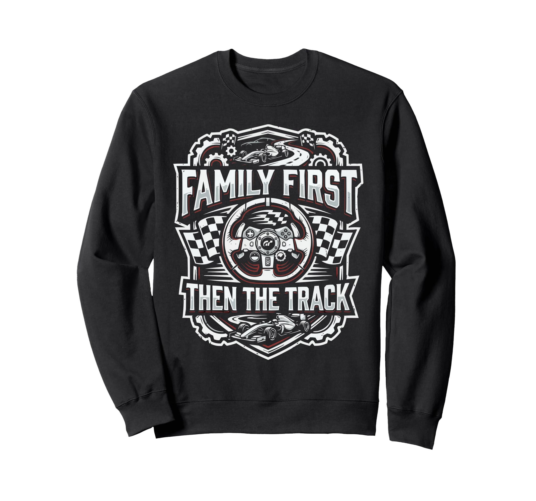 Sim Racing Dad Virtual Racing Game Sweatshirt - Graphic Print for Adults - T-Shirt, Sweatshirt, Hoodie