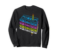 Tape Cassettes Pencil Outline Sweatshirt - Fun Novelty Design Men Women - T-Shirt, Sweatshirt, Hoodie