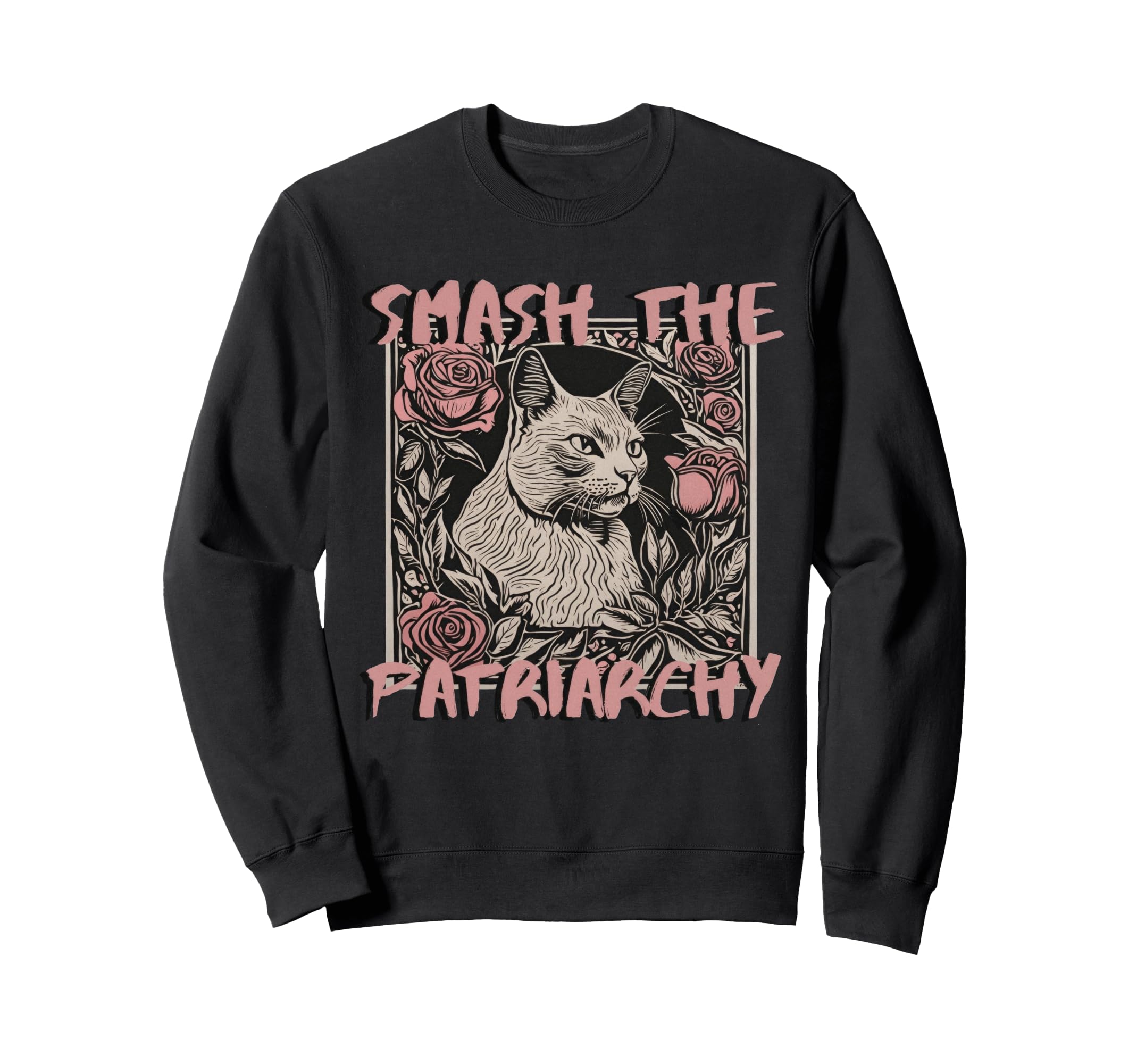 Cat Feminist Statement 90S Grunge Sweatshirt - Novelty Apparel Men Women - T-Shirt, Sweatshirt, Hoodie