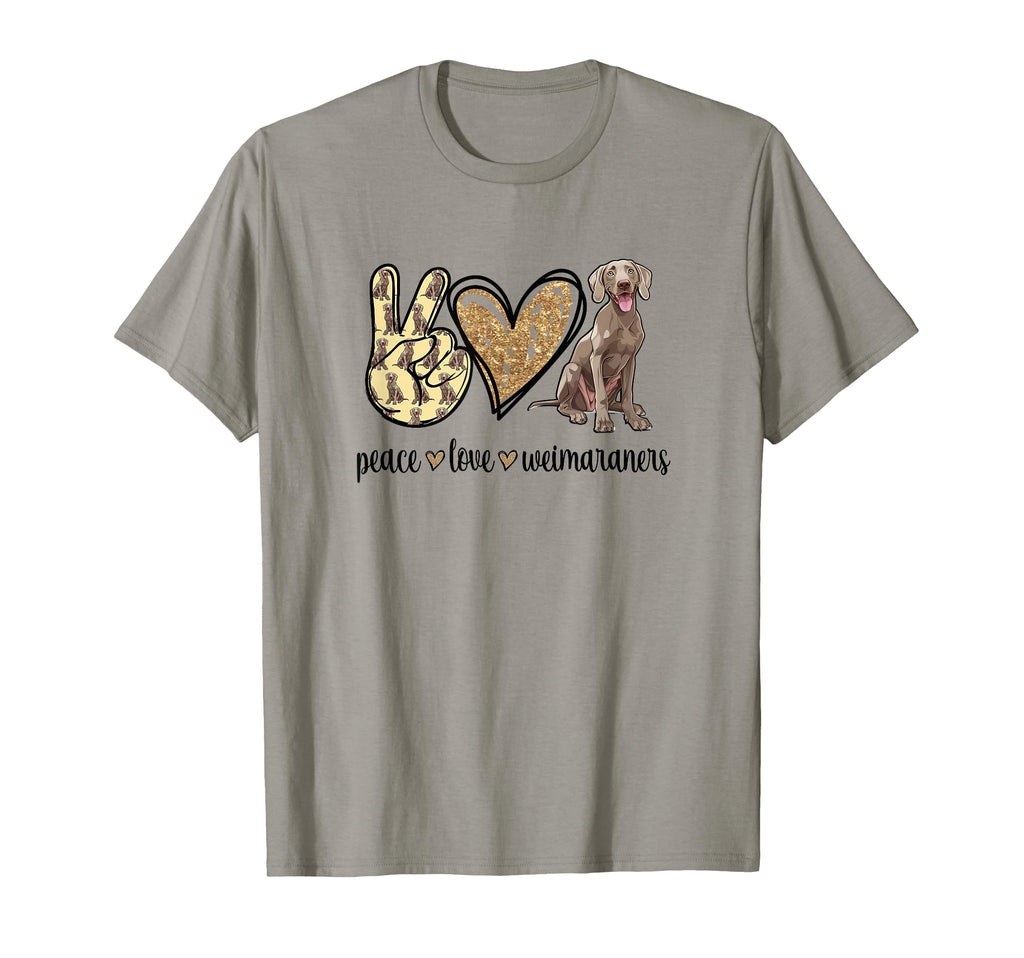 Womens Owners Peace Love Weimaraner T-Shirt - Unique Graphic Men Women - T-Shirt, Sweatshirt, Hoodie