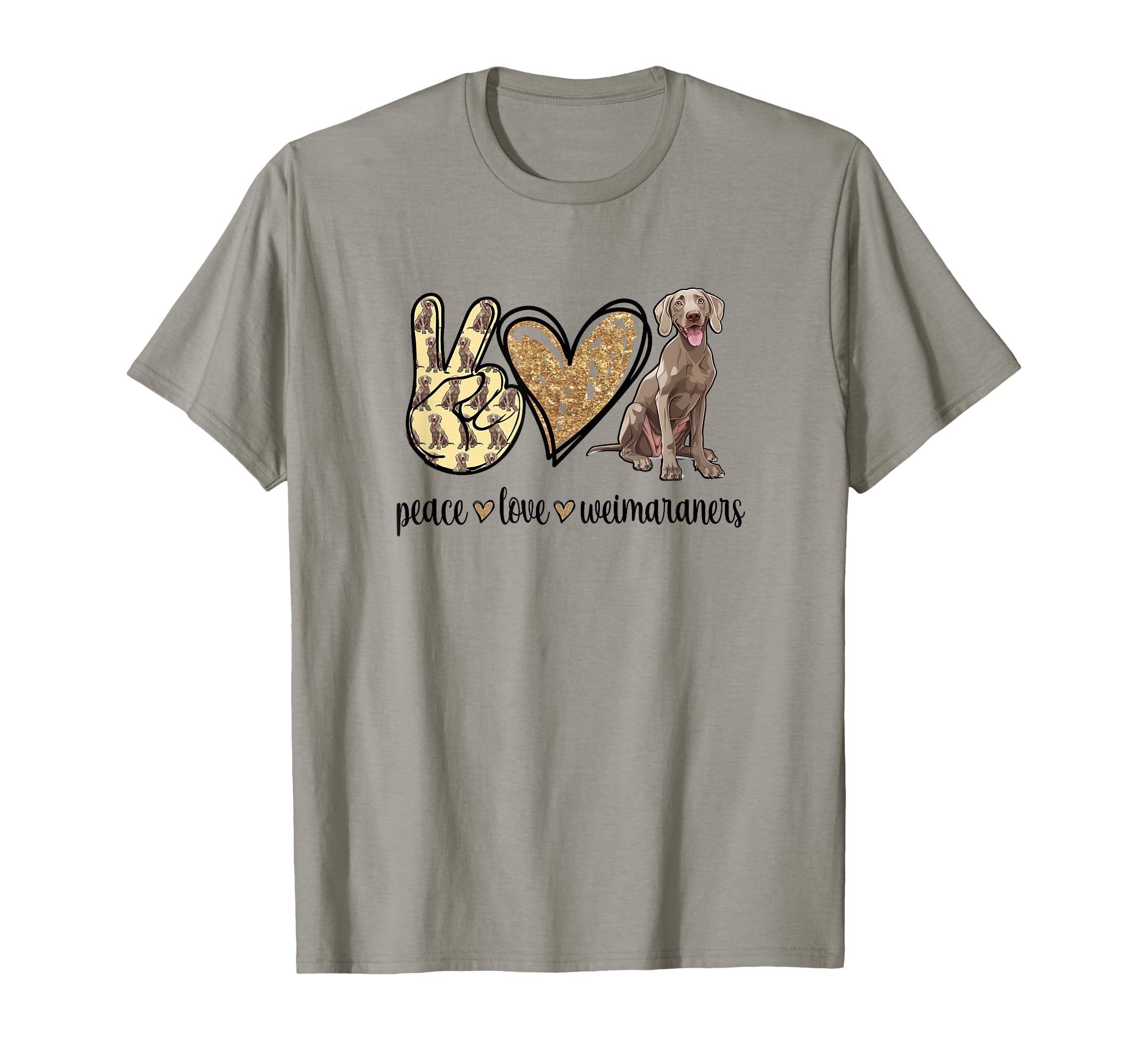 Womens Owners Peace Love Weimaraner T-Shirt - Unique Graphic Men Women - T-Shirt, Sweatshirt, Hoodie