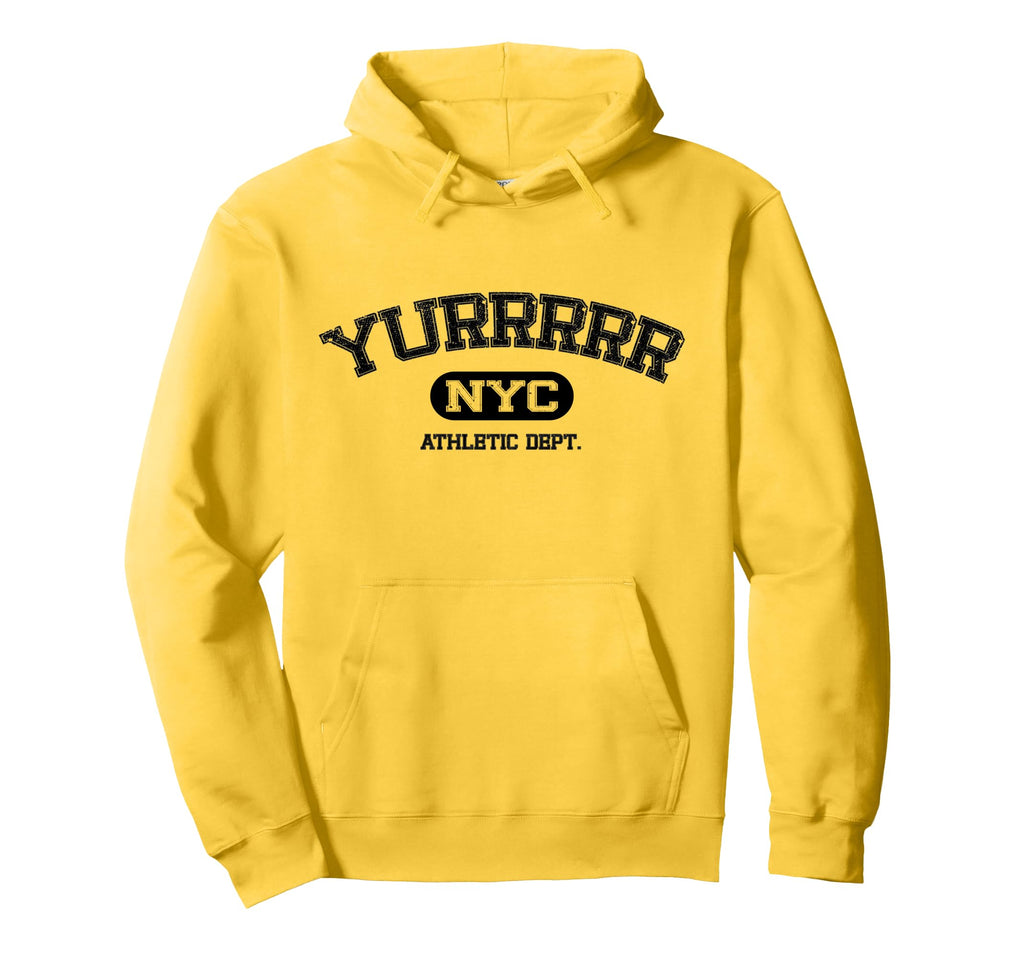 Yurrrrrr Funny Nyc Manhattan Varsity Hoodie - Fun Novelty Design Men Women - T-Shirt, Sweatshirt, Hoodie