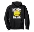 Softball Nana Groovy Game Day Hoodie - Casual Everyday Wear Men Women - T-Shirt, Sweatshirt, Hoodie