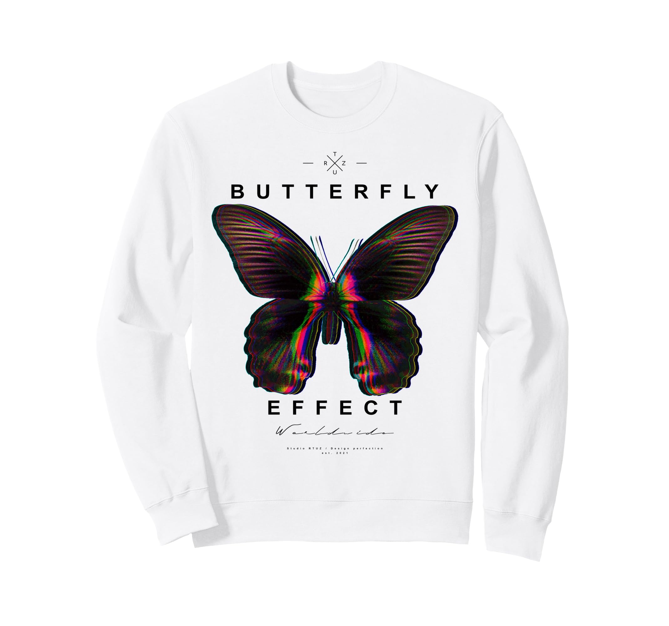 Y2K Streetwear Butterfly Sweatshirt - Streetwear Style Unisex - T-Shirt, Sweatshirt, Hoodie