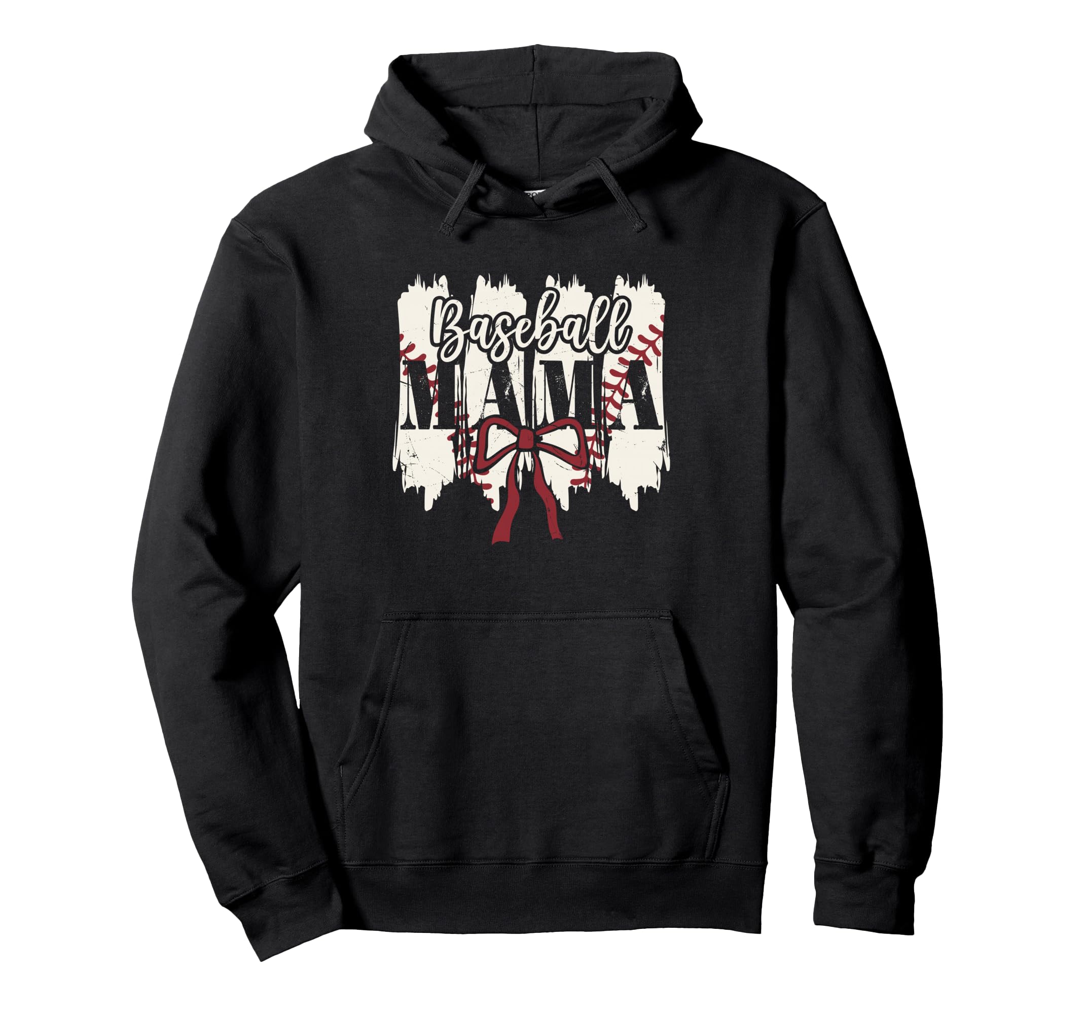 Baseball Mama Heart Bow Stadium Spirit Hoodie - Aesthetic Graphic Unisex - T-Shirt, Sweatshirt, Hoodie