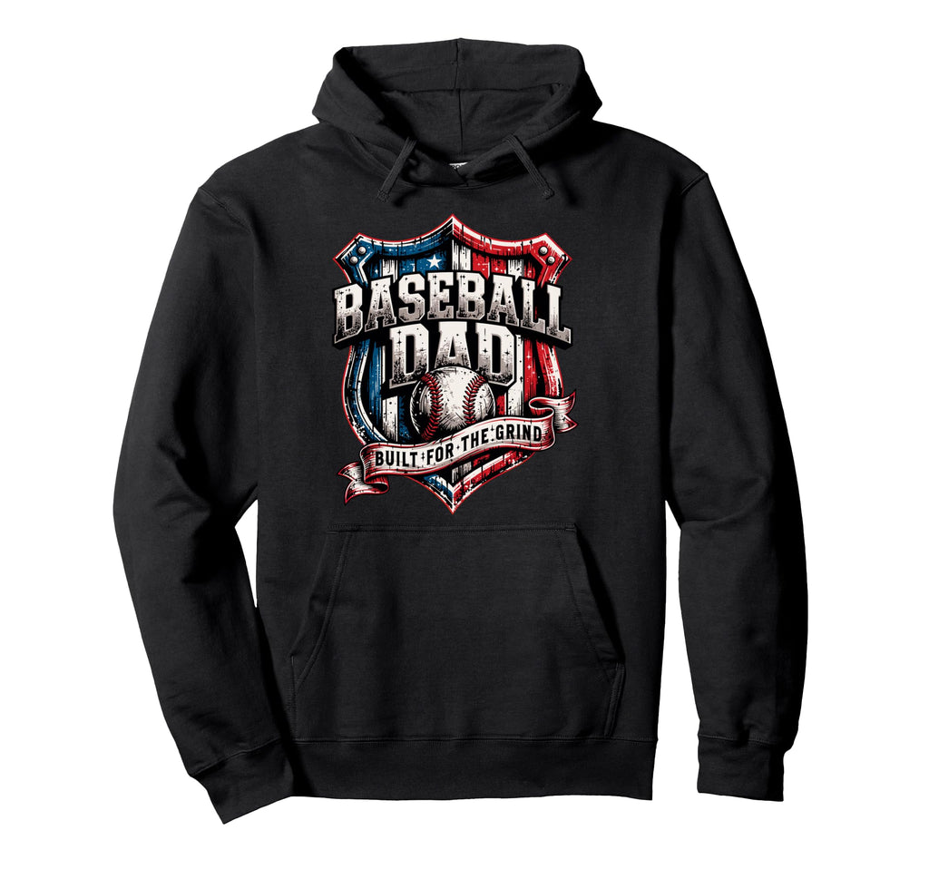 Viral Fathers Day Patriotic Baseball Dad Hoodie - Trendy Graphic for Adults - T-Shirt, Sweatshirt, Hoodie