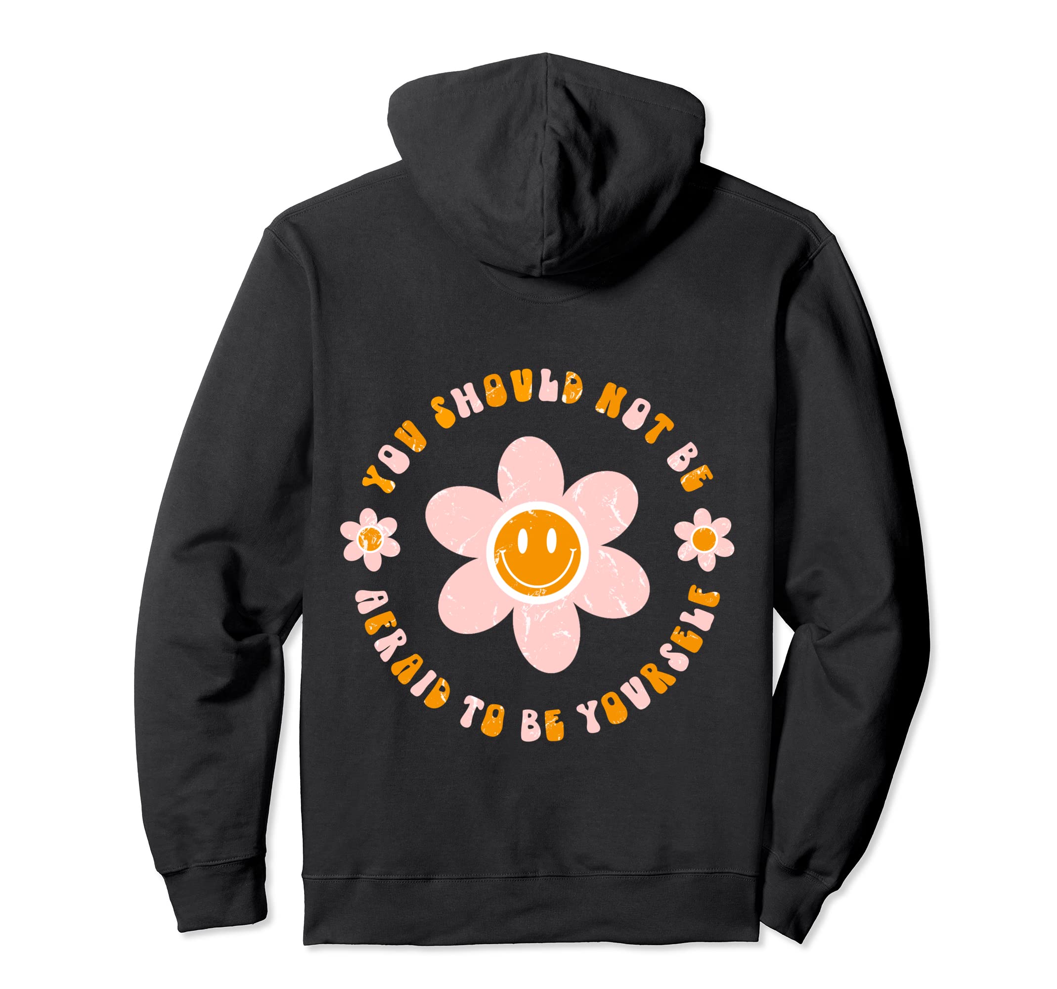 Writing Back Hippie Flower Boho Hoodie - Aesthetic Graphic Unisex - T-Shirt, Sweatshirt, Hoodie