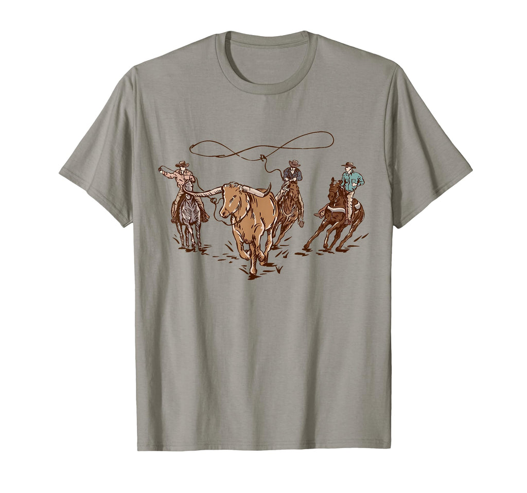 Cowboy Rodeo Bull Roping Western Country T-Shirt - Streetwear Style Unisex - T-Shirt, Sweatshirt, Hoodie