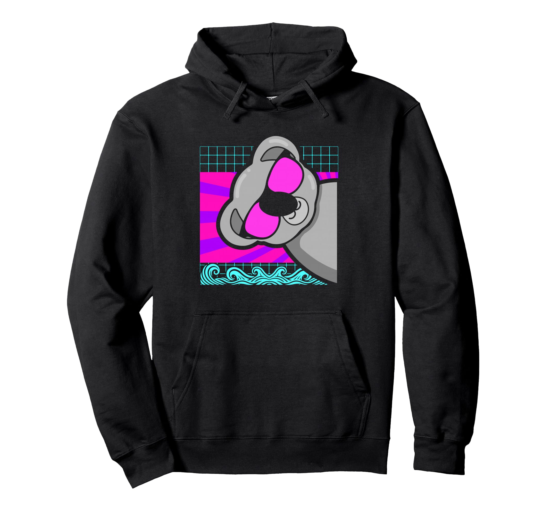 Aesthetic Vaporwave Outfits Koala Vaporwave Hoodie - Graphic Print Unisex - T-Shirt, Sweatshirt, Hoodie