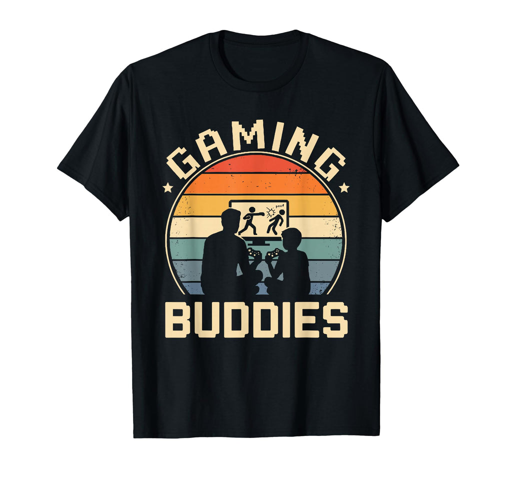 Gaming Buddies Dad Son Gamer T-Shirt - Casual Everyday Wear Men Women - T-Shirt, Sweatshirt, Hoodie