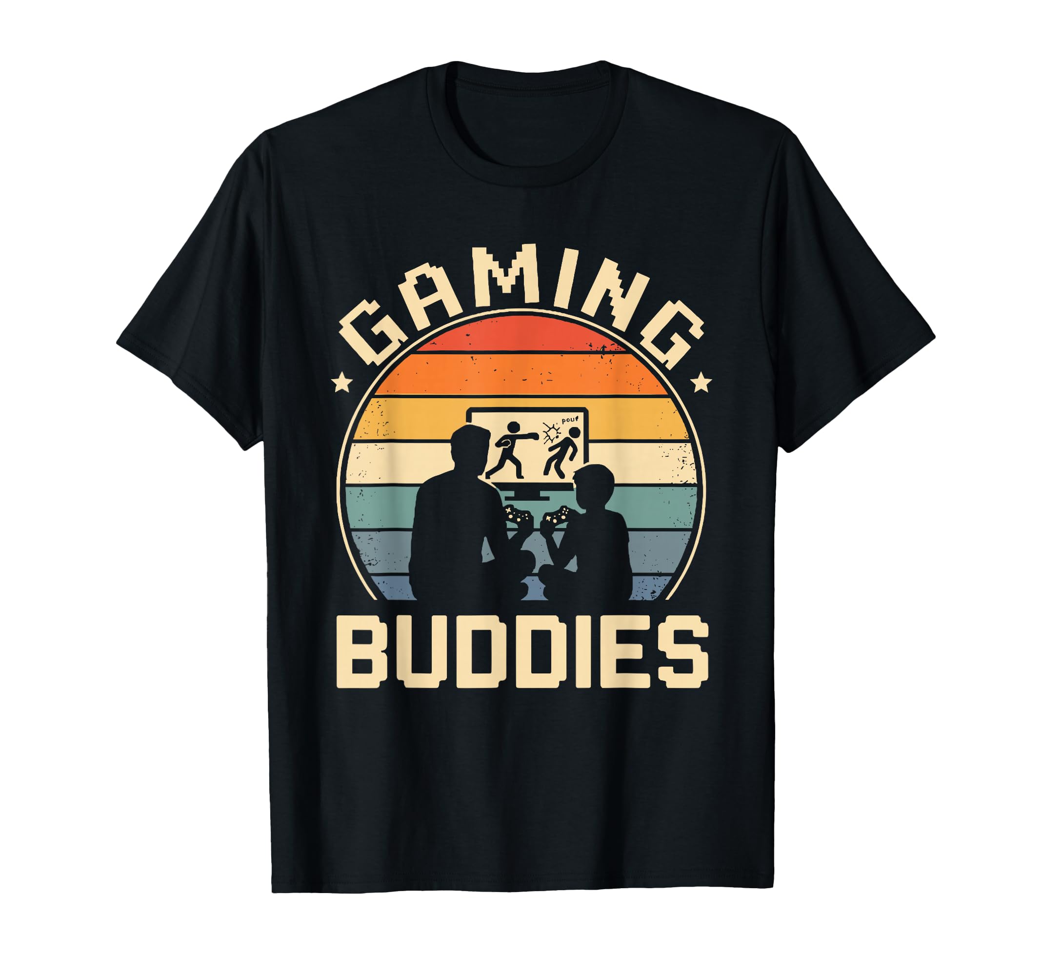 Gaming Buddies Dad Son Gamer T-Shirt - Casual Everyday Wear Men Women - T-Shirt, Sweatshirt, Hoodie
