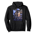 I Live Here Now Racoon Coffee Ballfield Hoodie - Fun Novelty Design Unisex - T-Shirt, Sweatshirt, Hoodie
