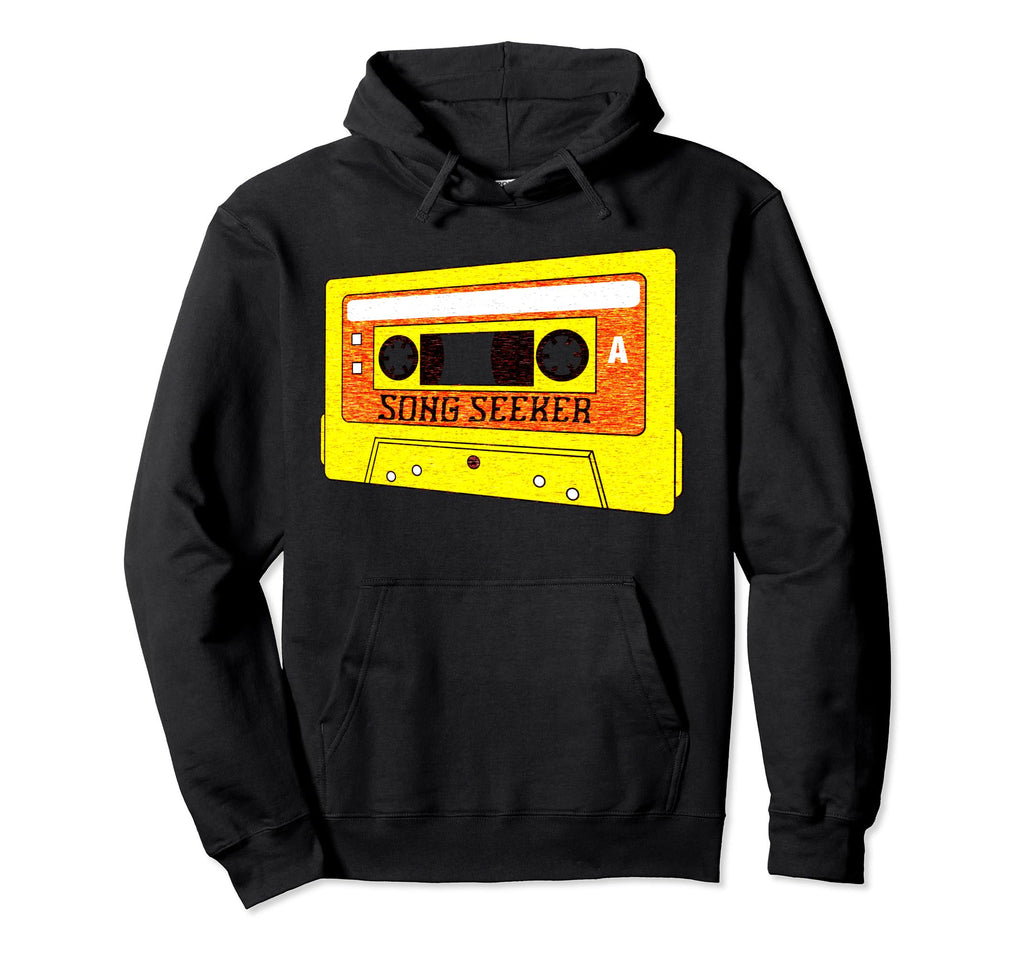 Song Seeker Cassette Tape Throwback Hoodie - Novelty Apparel for Adults - T-Shirt, Sweatshirt, Hoodie
