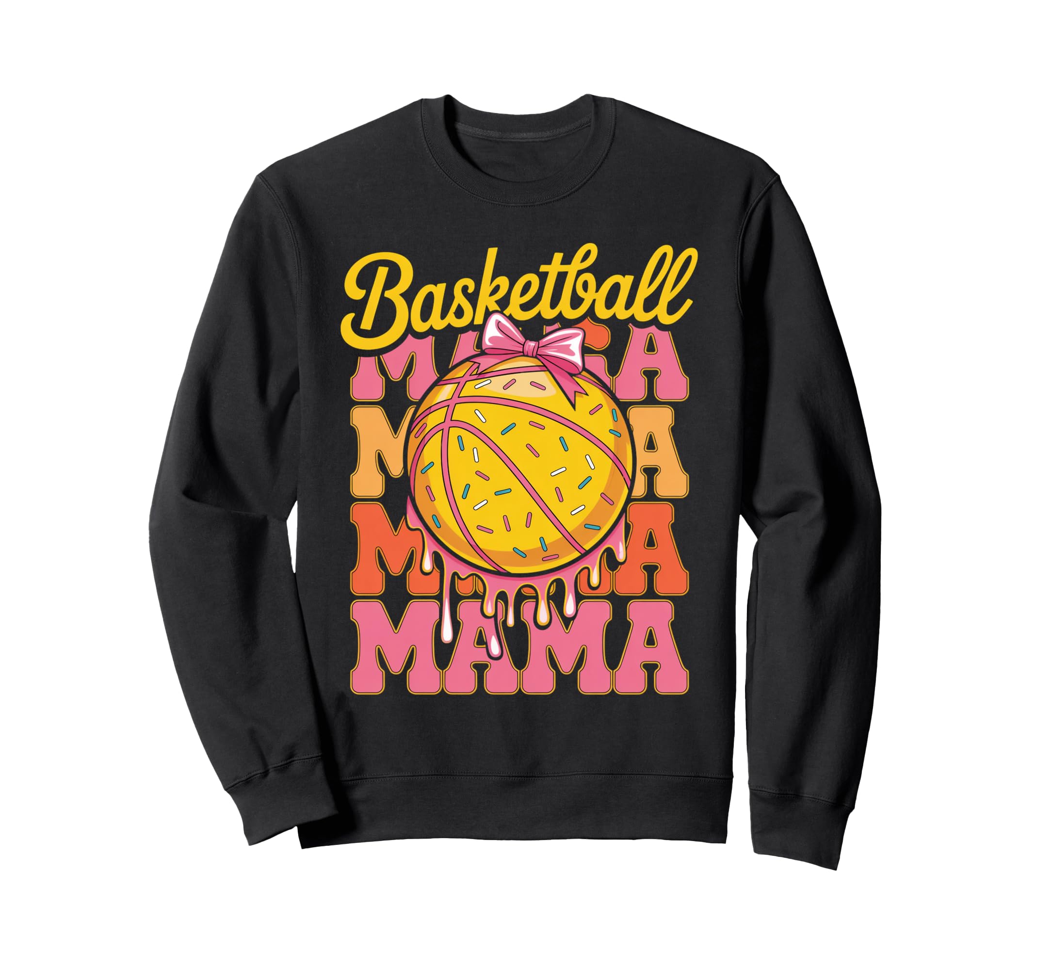 Basketball Mama Ice Cream Drip Sweatshirt - Custom Art Print for Adults - T-Shirt, Sweatshirt, Hoodie