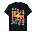 Baseball Mom Groovy T-Shirt - Minimalist Print Unisex - T-Shirt, Sweatshirt, Hoodie