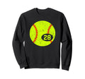 Softball Sport 28 Jersey Number Sweatshirt - Novelty Apparel Unisex - T-Shirt, Sweatshirt, Hoodie
